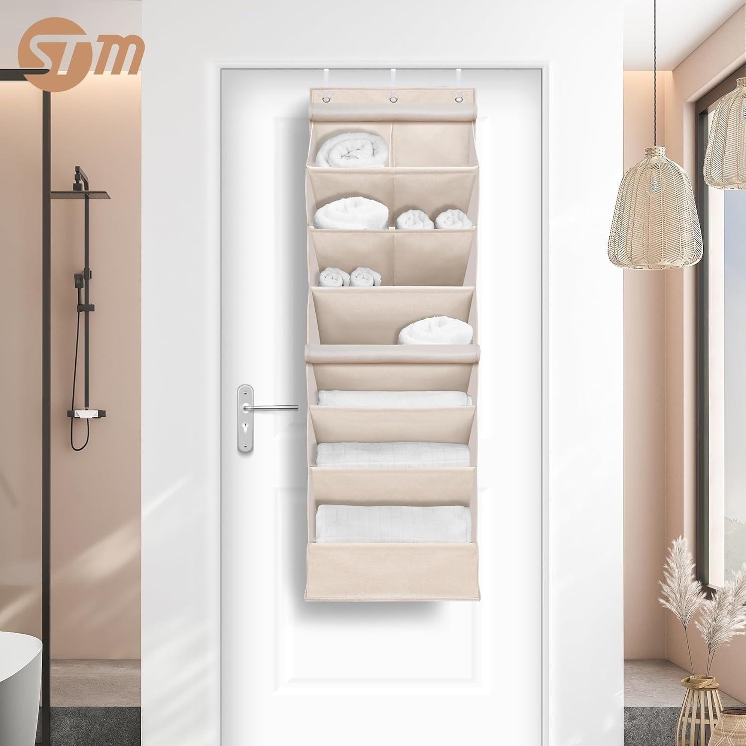 Organizador de Zapatos Sobre la Puerta STORAGE MANIAC 7 Estantes Beige
