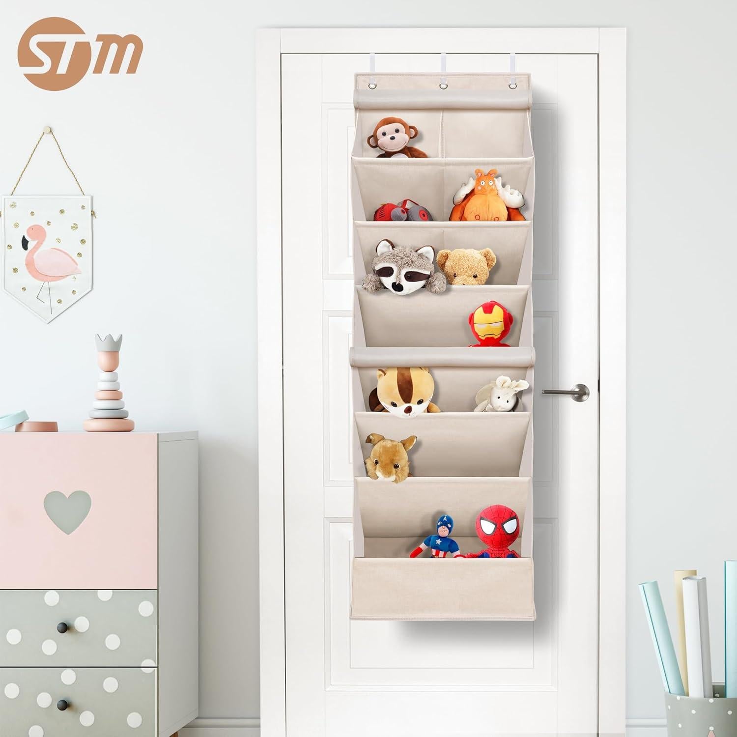 Organizador de Zapatos Sobre la Puerta STORAGE MANIAC 7 Estantes Beige