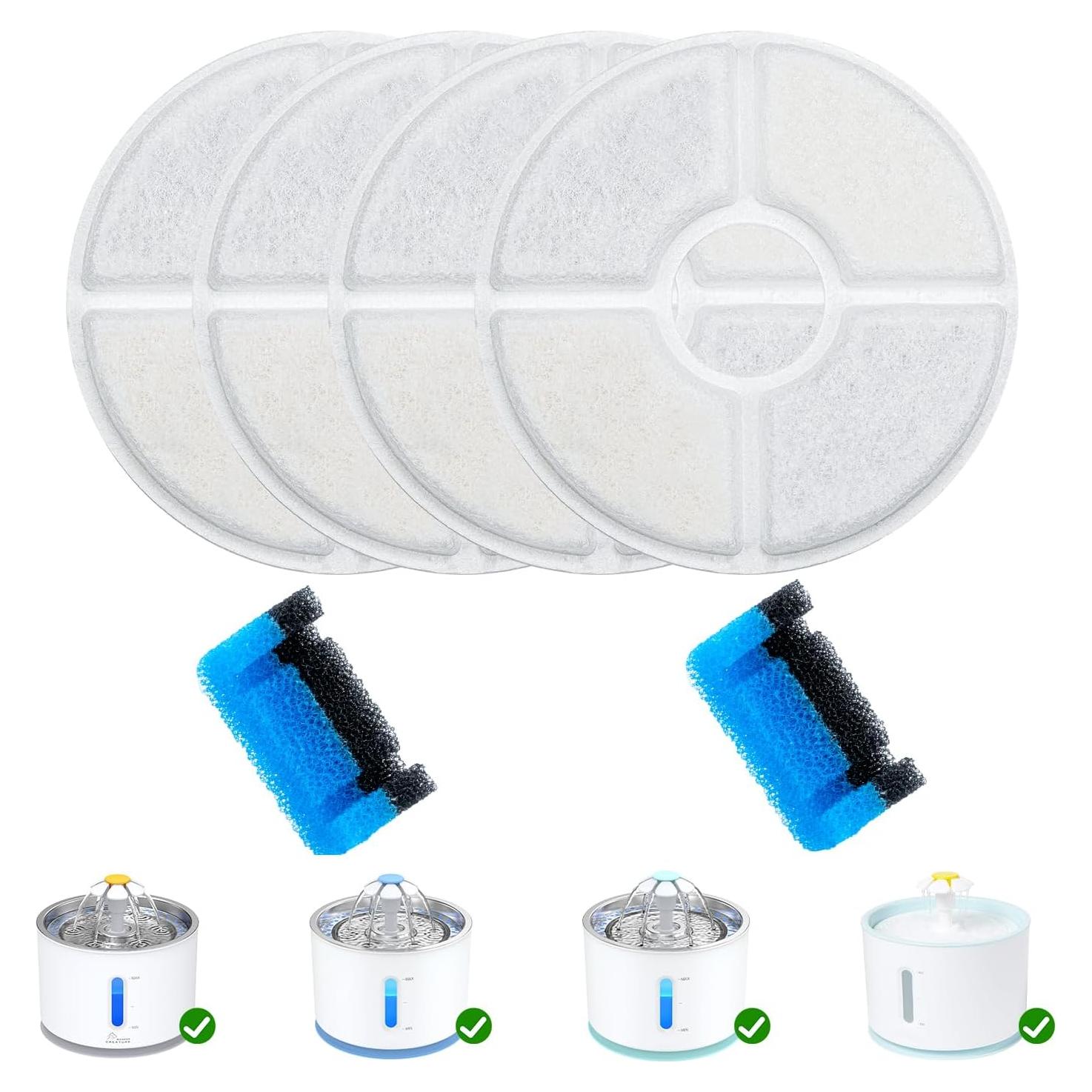 Filtros de Reemplazo para Fuente de Agua Gatos Wonder Creature 6 Pzas