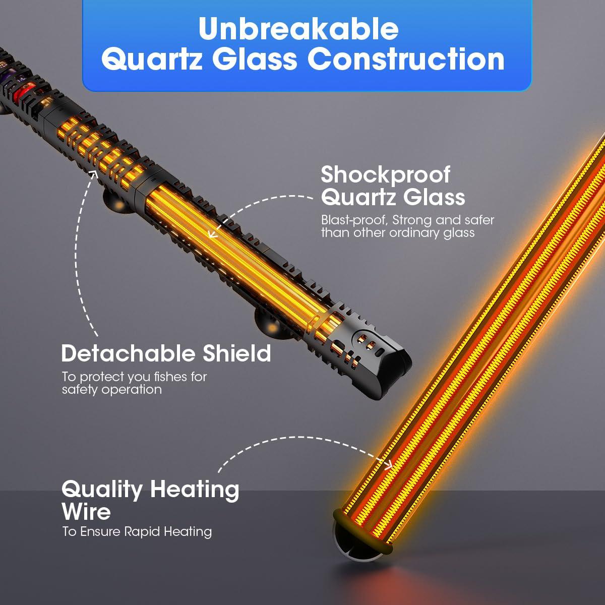 Calentador de Acuario Sumergible MQ 300W para 130-227 Litros