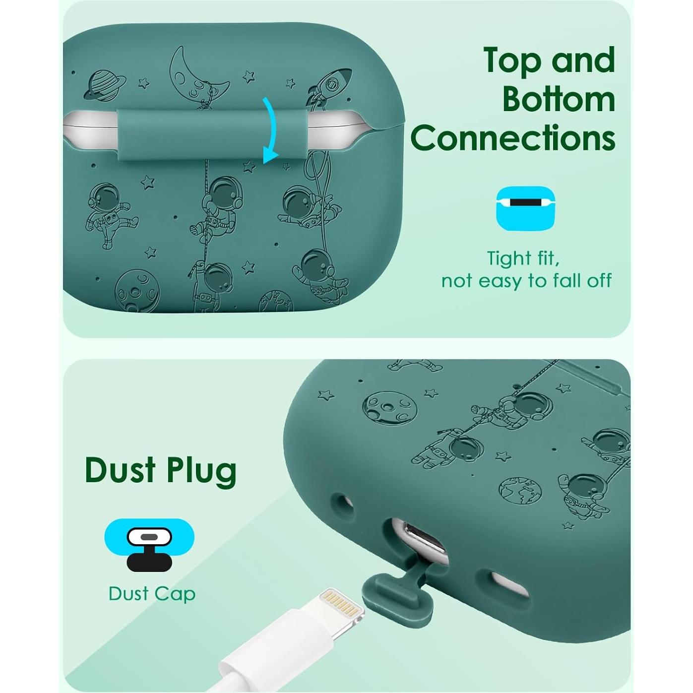 Funda de Silicona 3D Boaretiu para AirPods Pro 1/2 - Astronauta