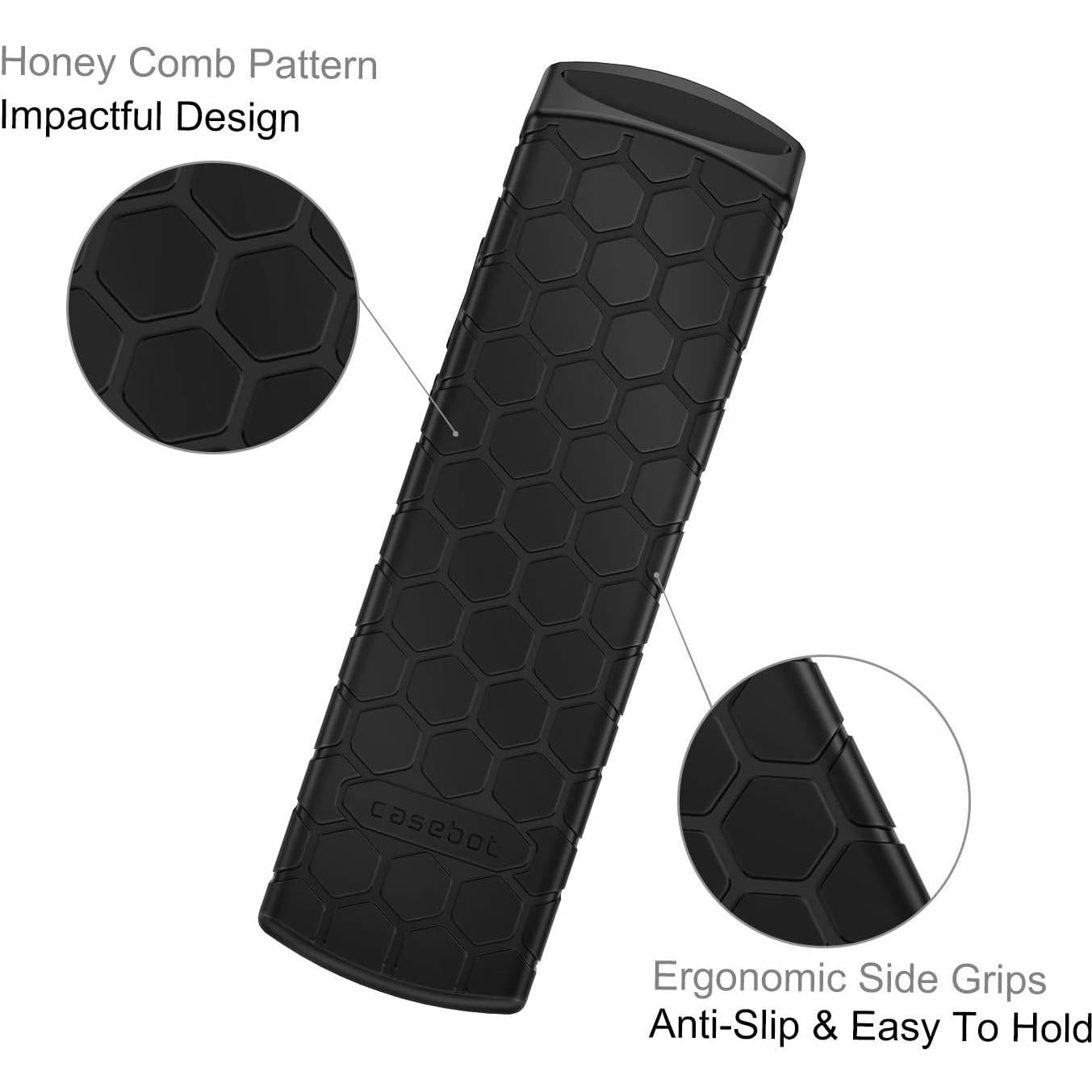 Funda Protectora CaseBot para Control Remoto Roku Negra