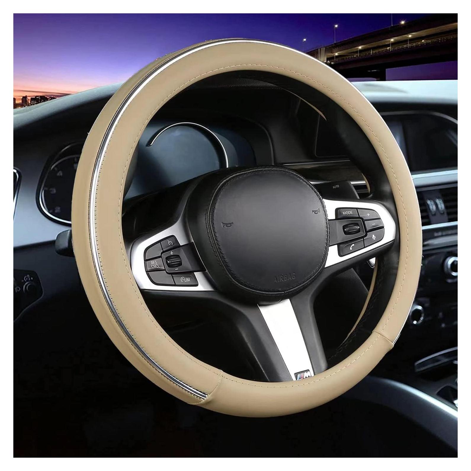 Funda de Volante de Coche XIANGDING 37-39 cm Cuero Microfibra