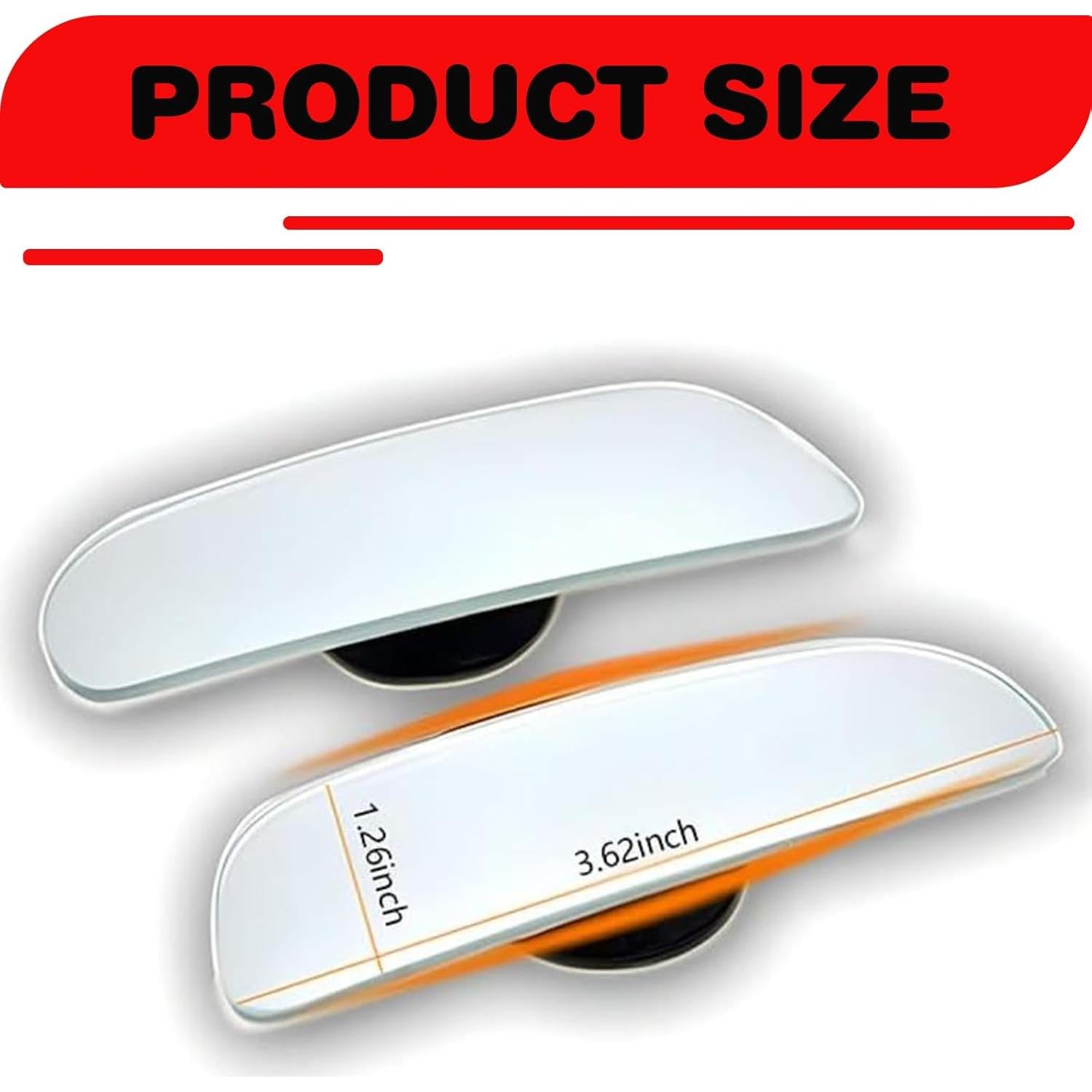 Espejo de Punto Ciego Convexo Damwot 2 Piezas HD Ajustable