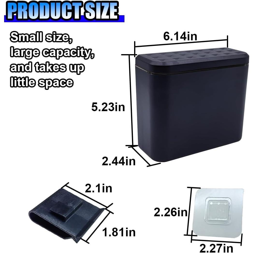 Basurero para Auto BDZMC Impermeable con Tapa 15.6x13.3cm