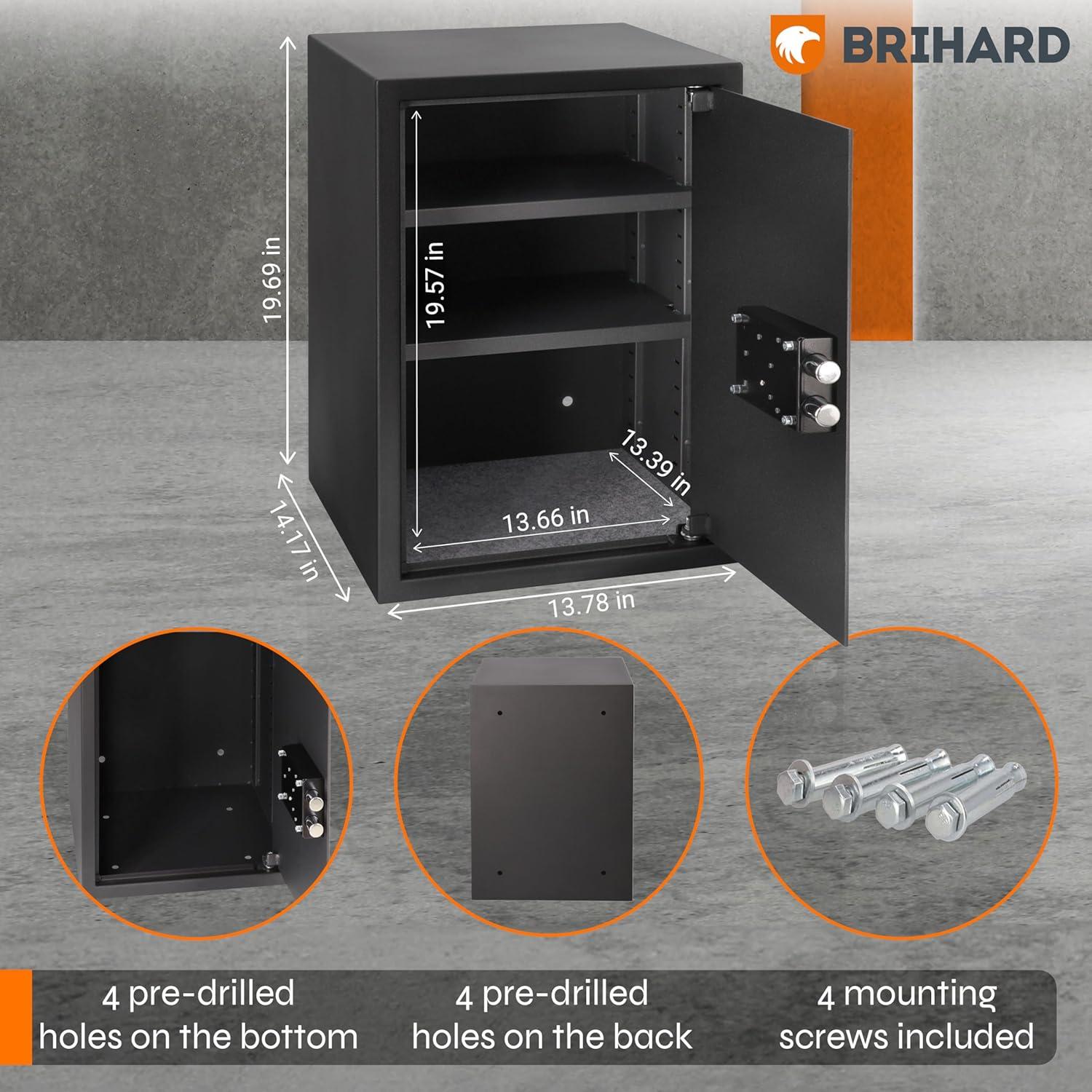 Caja Fuerte Brihard Business XL 50cm x 35cm x 36cm 60L