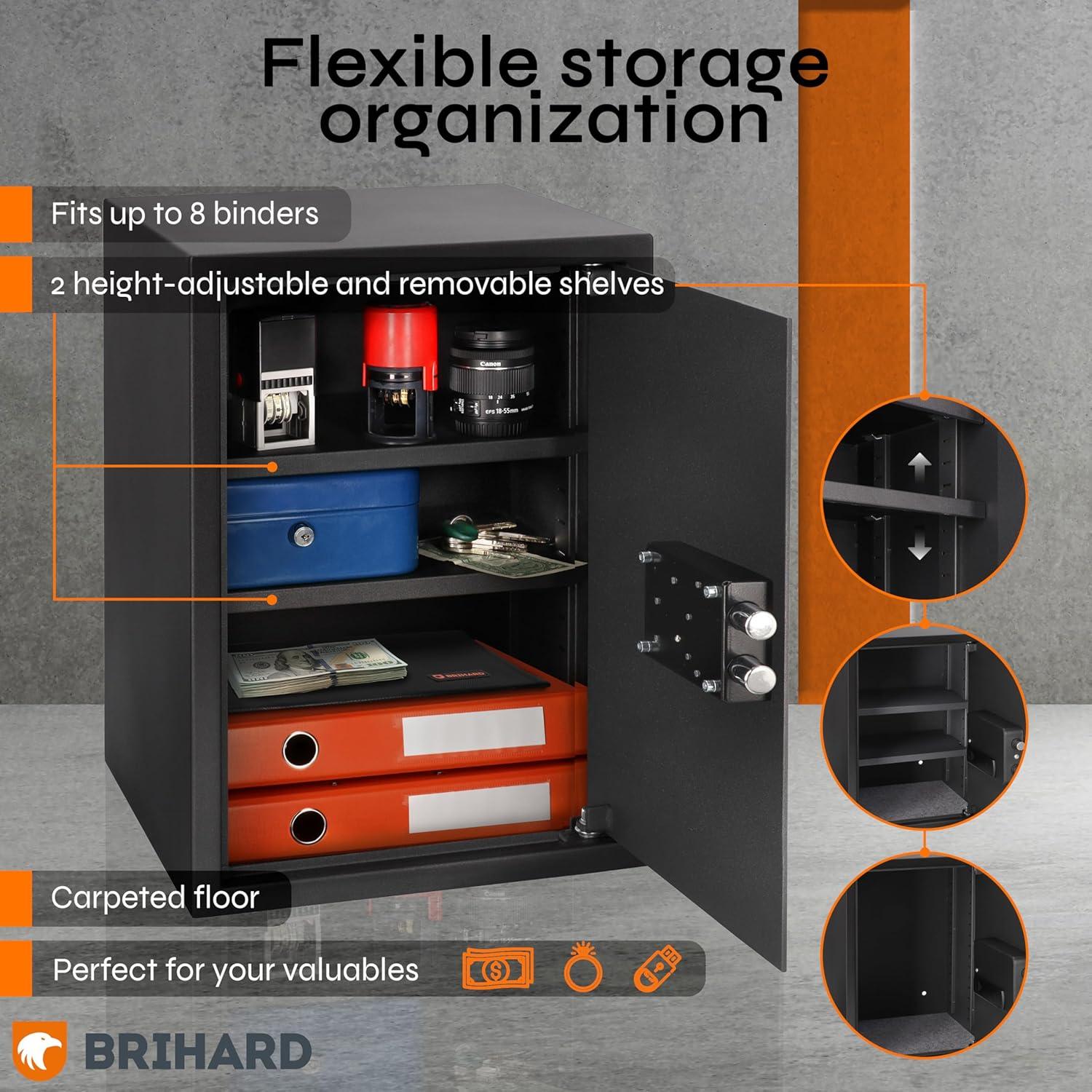 Caja Fuerte Brihard Business XL 50cm x 35cm x 36cm 60L