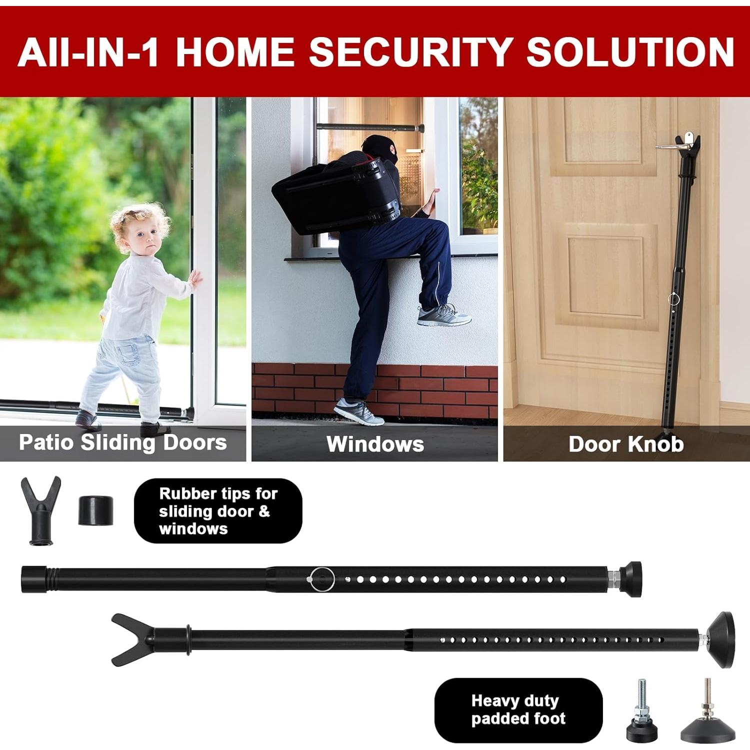 Barra de Seguridad Ajustable Keplrend para Puertas 99-135cm