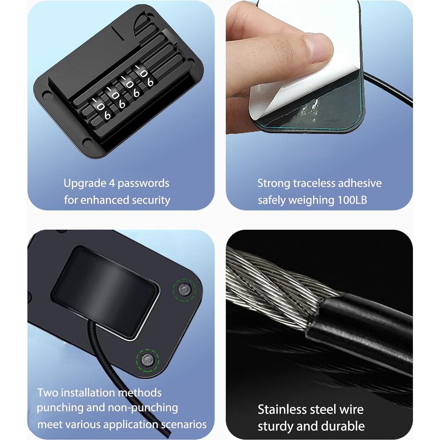 Candado de Combinación KIZZHISI para Refrigerador - 2 Paquetes