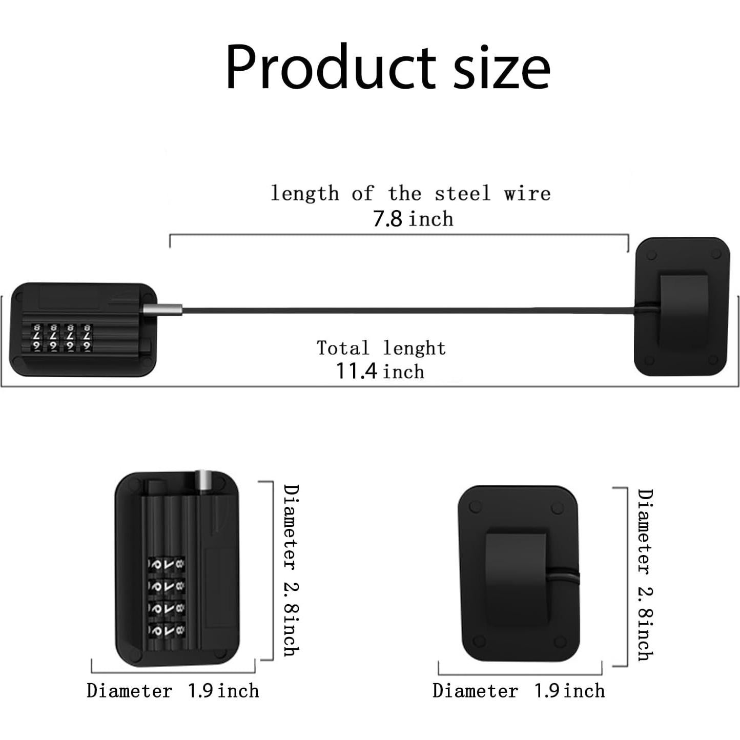 Candado de Combinación KIZZHISI para Refrigerador - 2 Paquetes