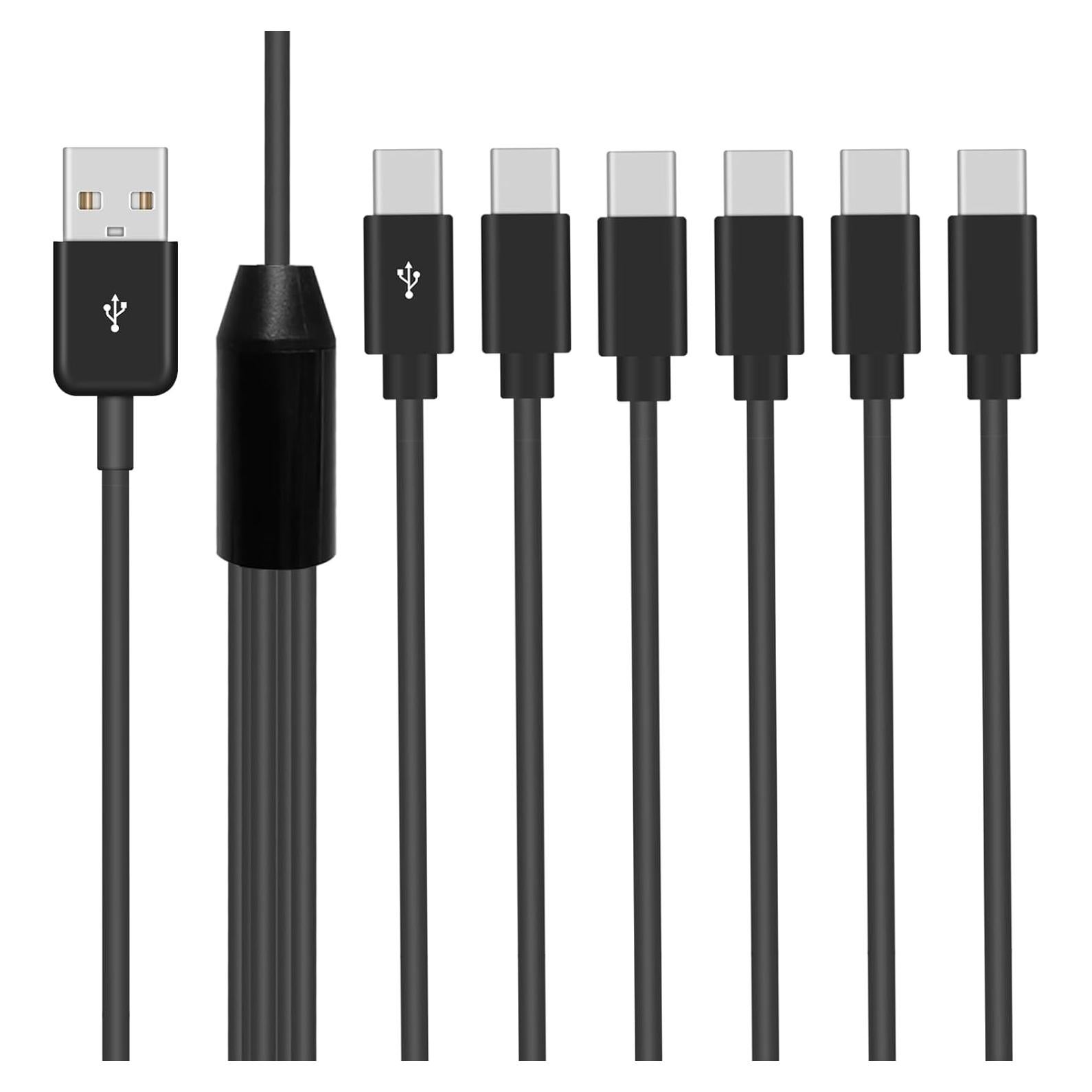 Cable Divisor USB C Poyiccot 0.46m 6 en 1 Carga Rápida 3A
