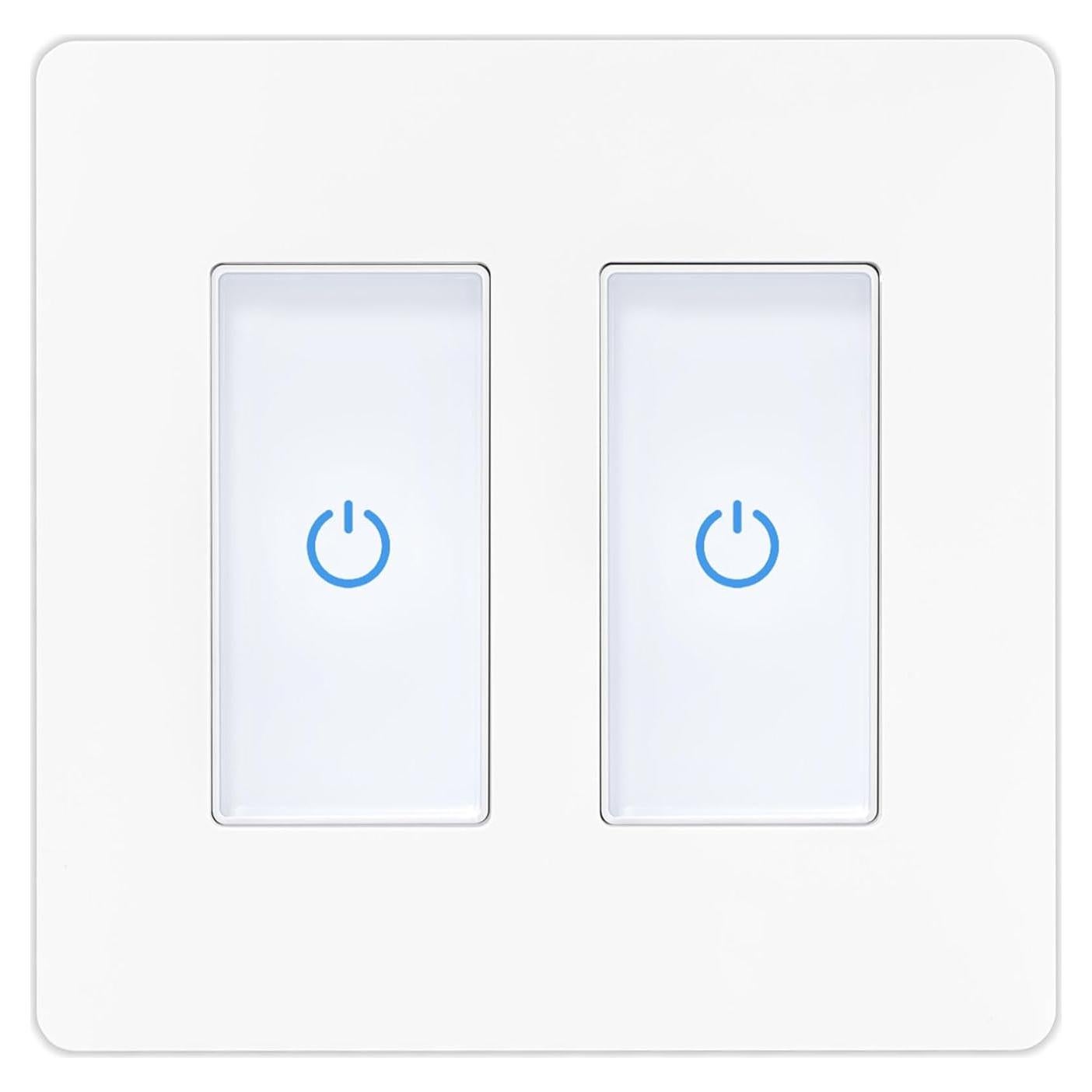 Interruptor Inteligente Milfra Touch 2 Gang WiFi Blanco