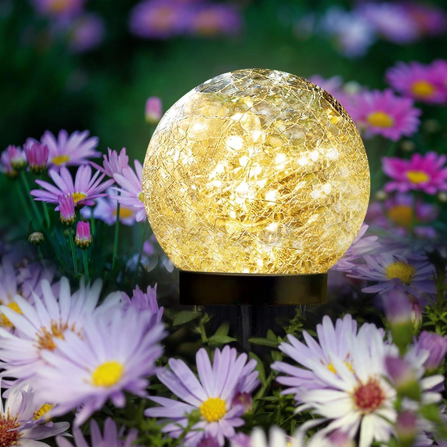 Luces de Jardín Solares SyouHome, Paquete de 4, 11.9 cm, IP65