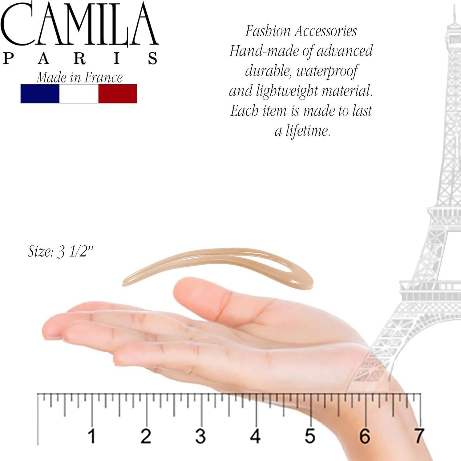 Pin de Cabello Francés Camila Paris CP3096 Beige 8.89 cm