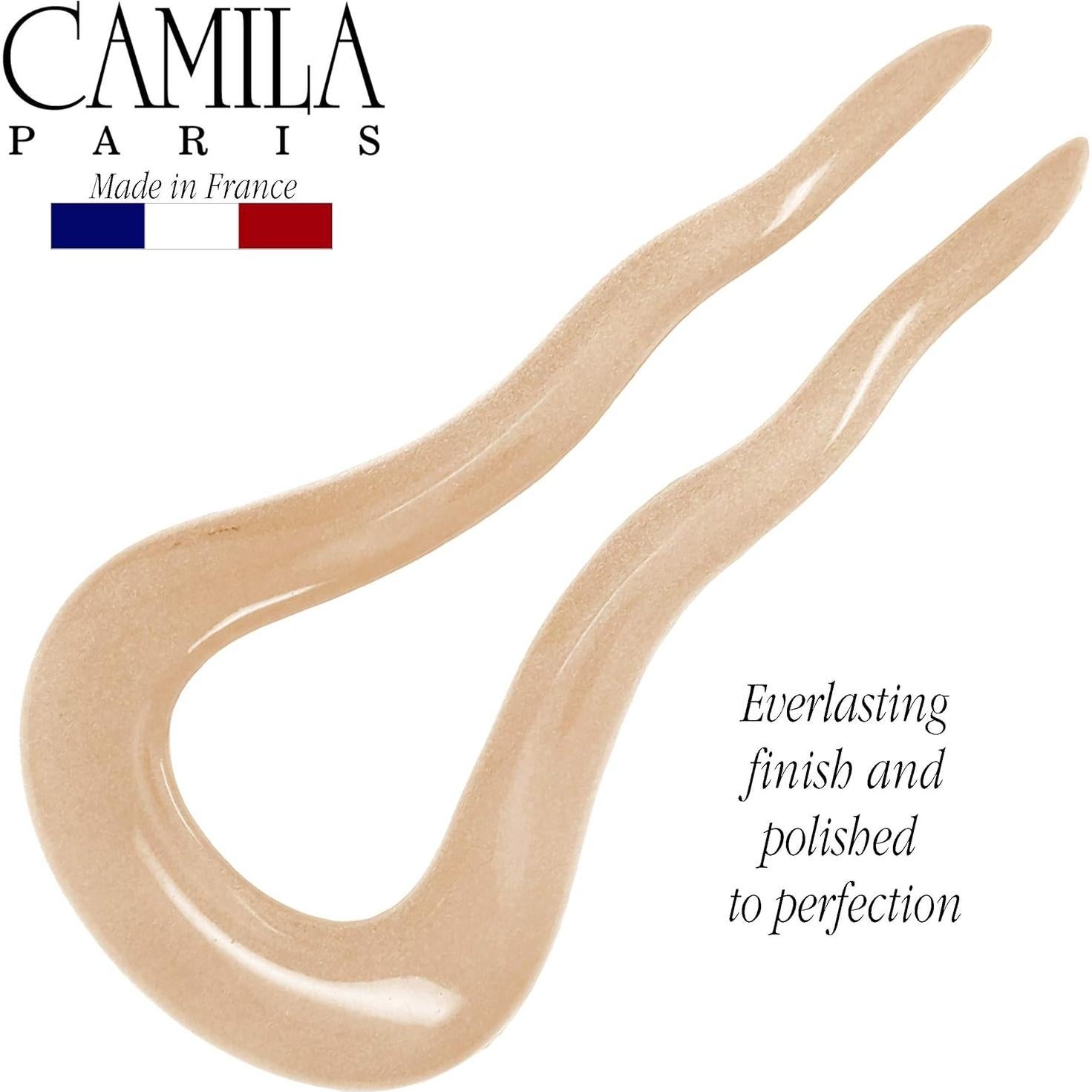 Pin de Cabello Francés Camila Paris CP3096 Beige 8.89 cm