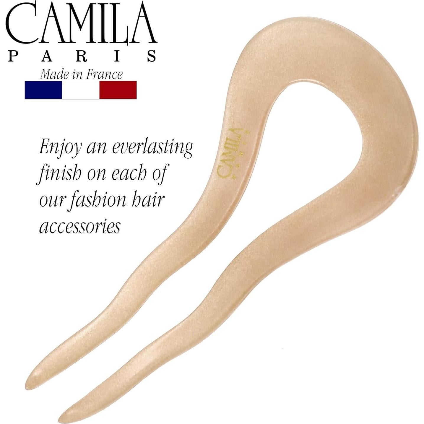 Pin de Cabello Francés Camila Paris CP3096 Beige 8.89 cm