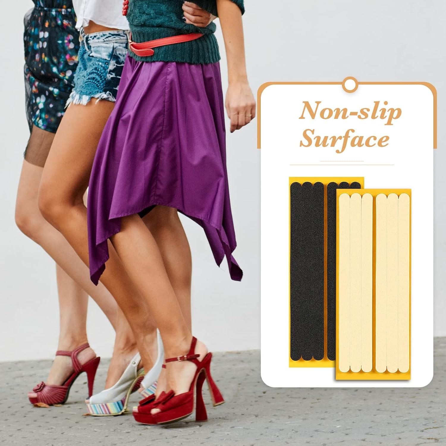 Tiras de Cojín para Tacones Neer - 12 Piezas, Negro y Beige