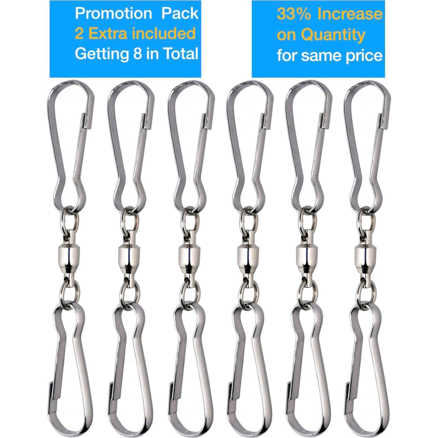 Clips Duales Giratorios Creación de HS 6 Piezas 3.63 kg Plateado