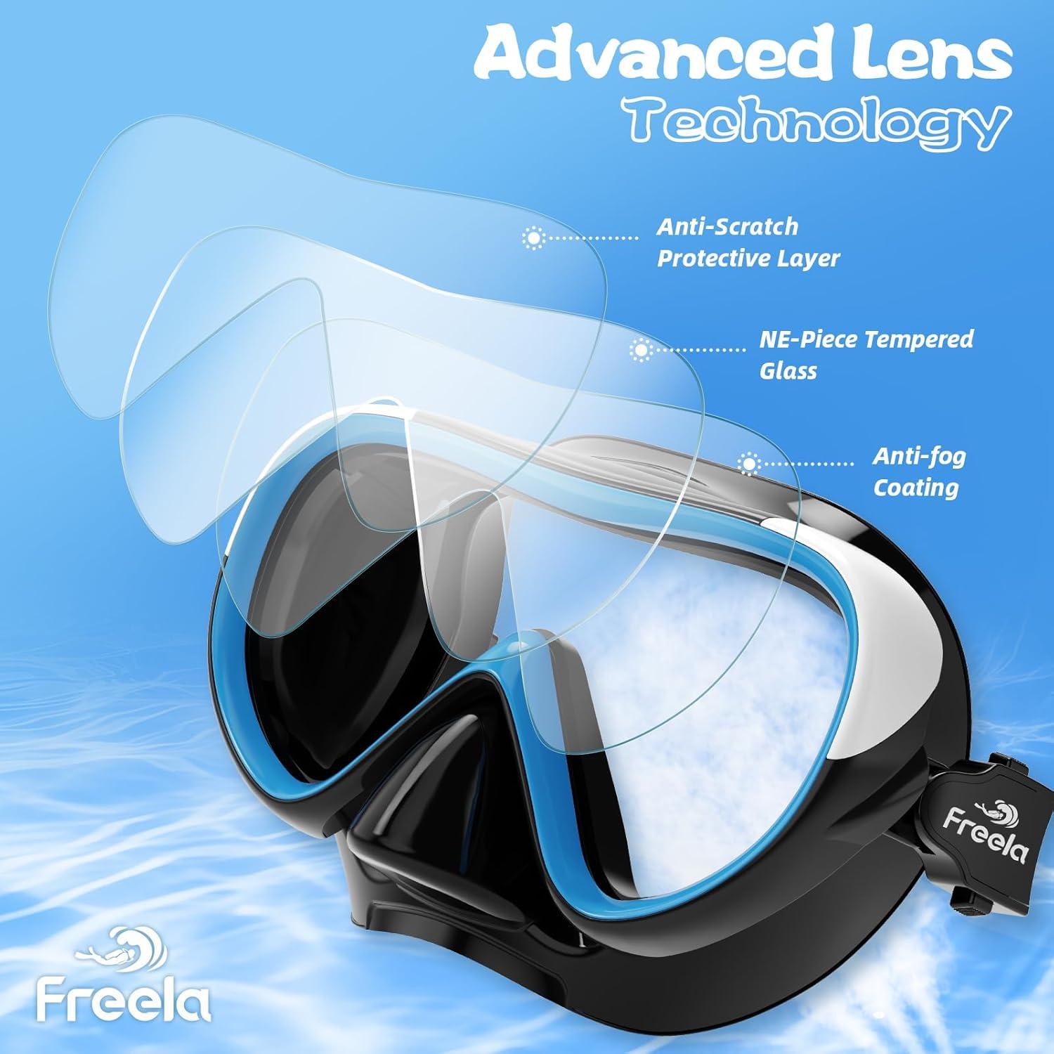 Gafas de Natación Freela Kids Azul 4-16 Años Anti-Vaho