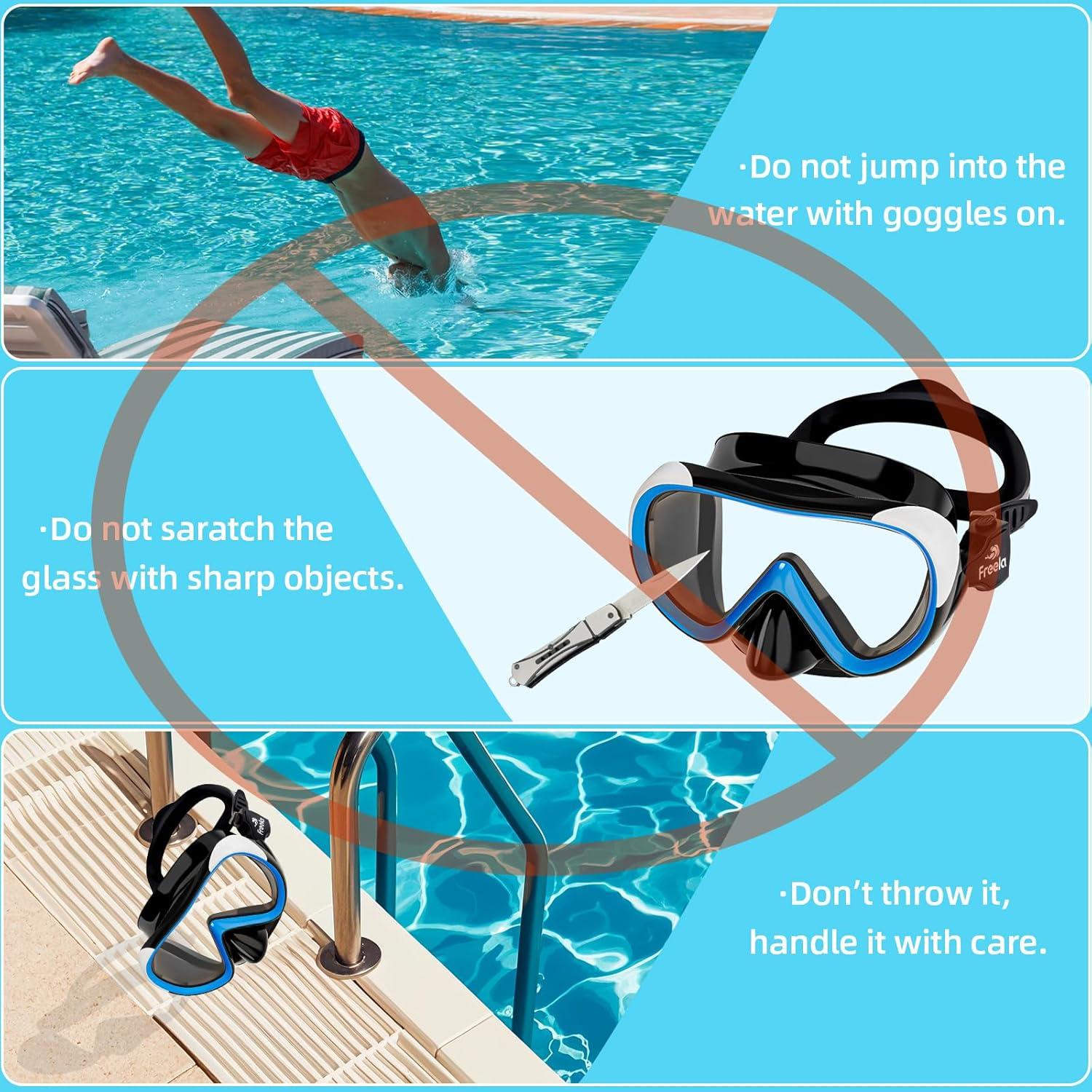 Gafas de Natación Freela Kids Azul 4-16 Años Anti-Vaho