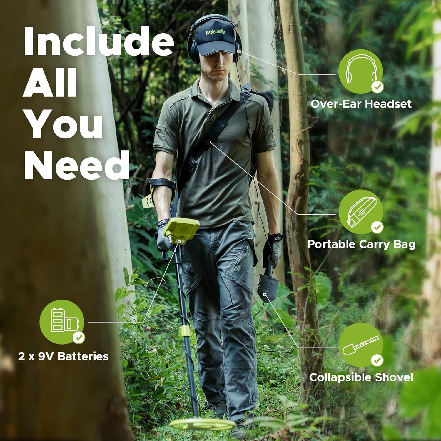 Detector de Metales Hazlewolke Jungler1031 5 Modos 10" Impermeable