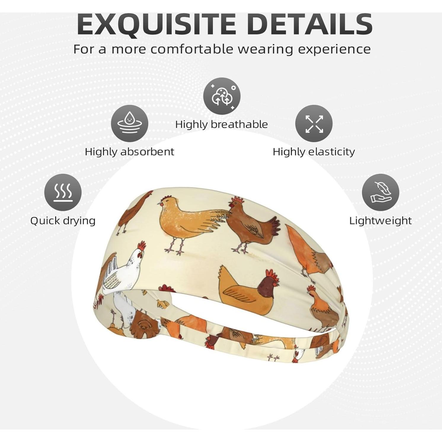 Diadema deportiva DSSWTP unisex absorbente de sudor 95% poliéster