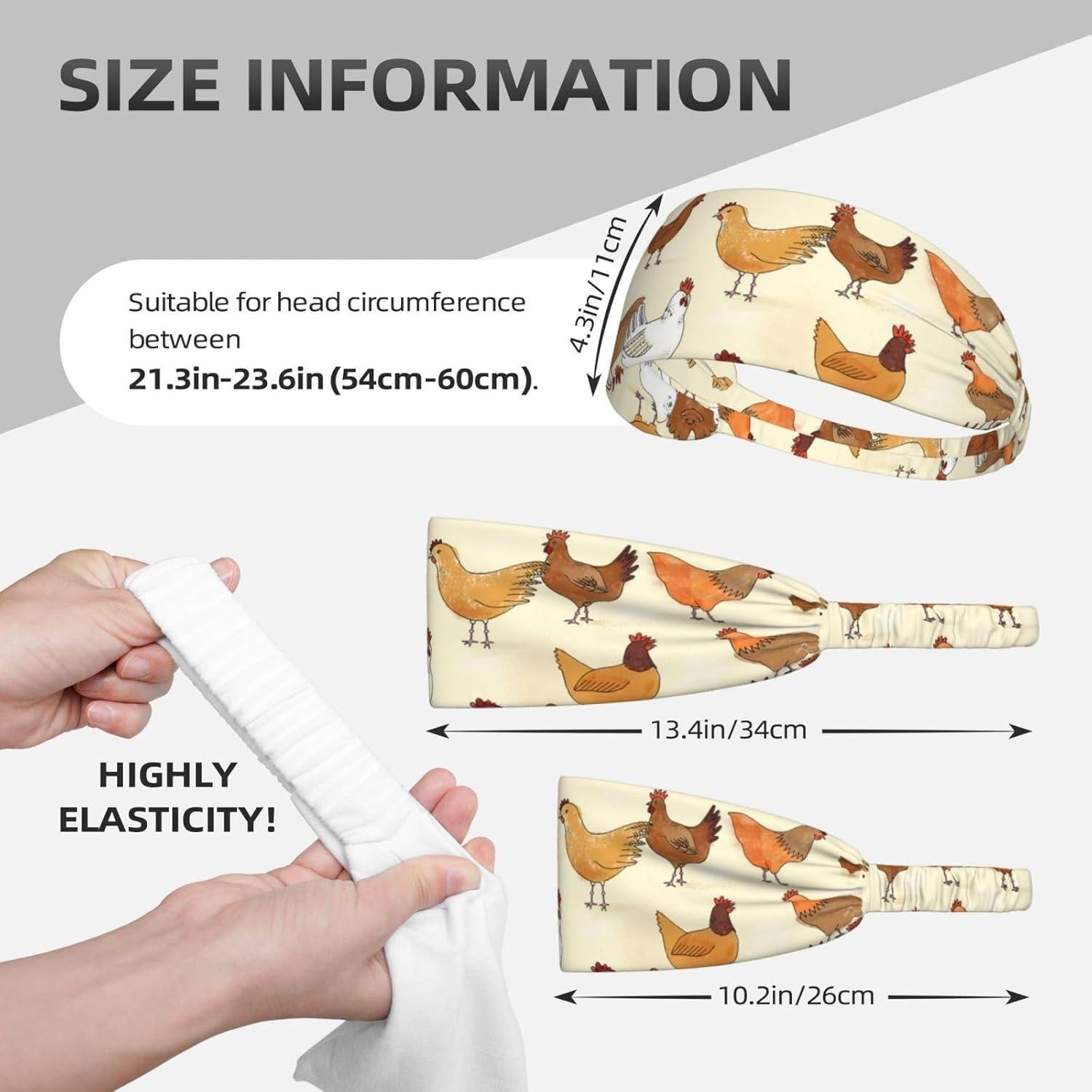 Diadema deportiva DSSWTP unisex absorbente de sudor 95% poliéster