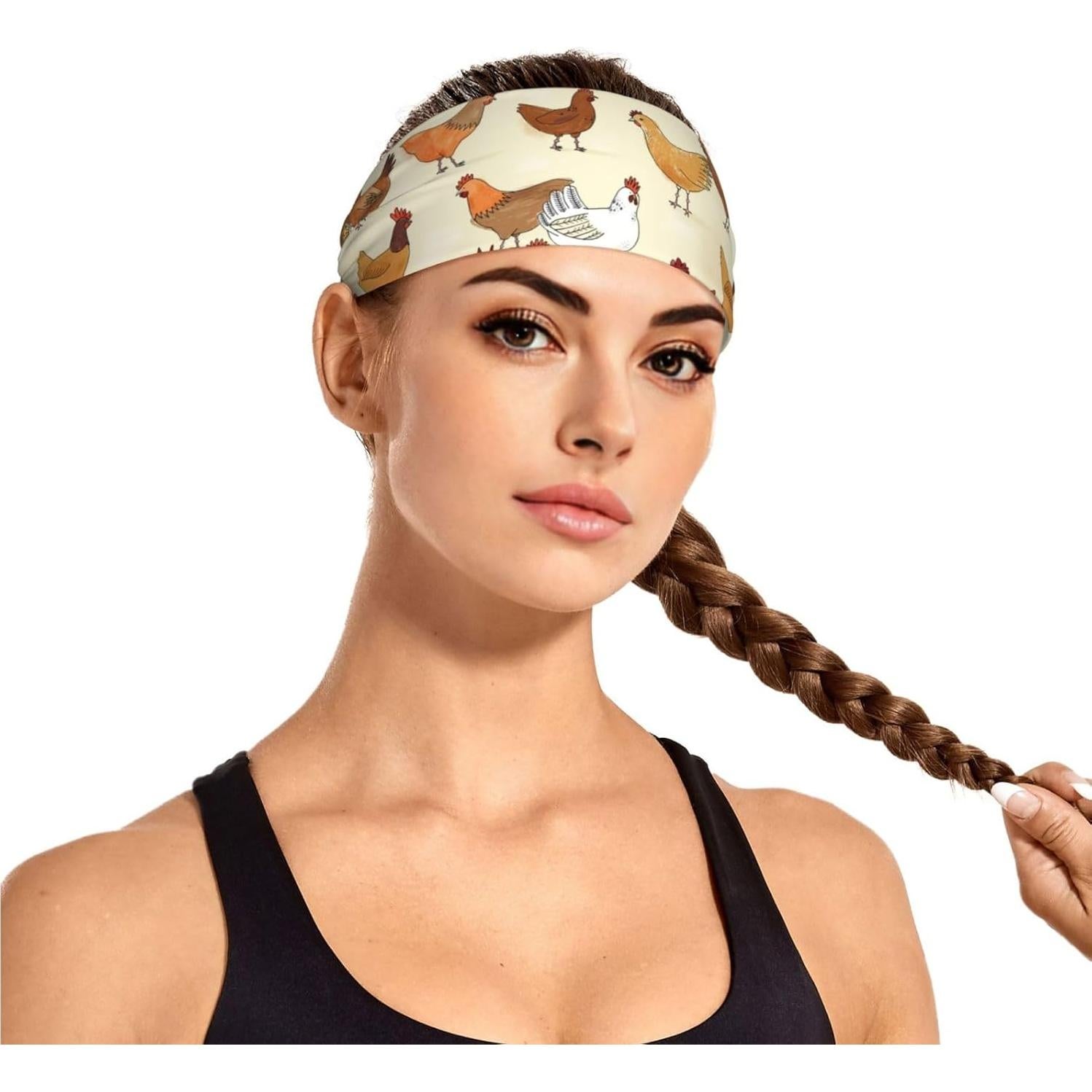 Diadema deportiva DSSWTP unisex absorbente de sudor 95% poliéster