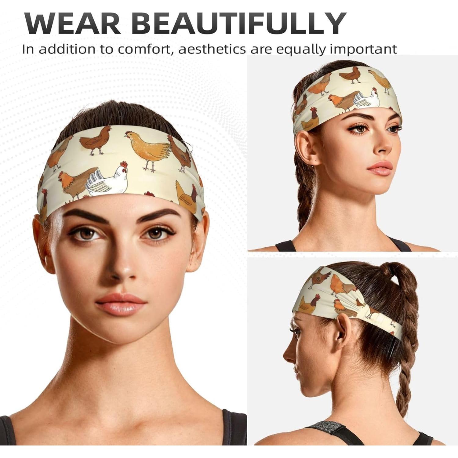 Diadema deportiva DSSWTP unisex absorbente de sudor 95% poliéster