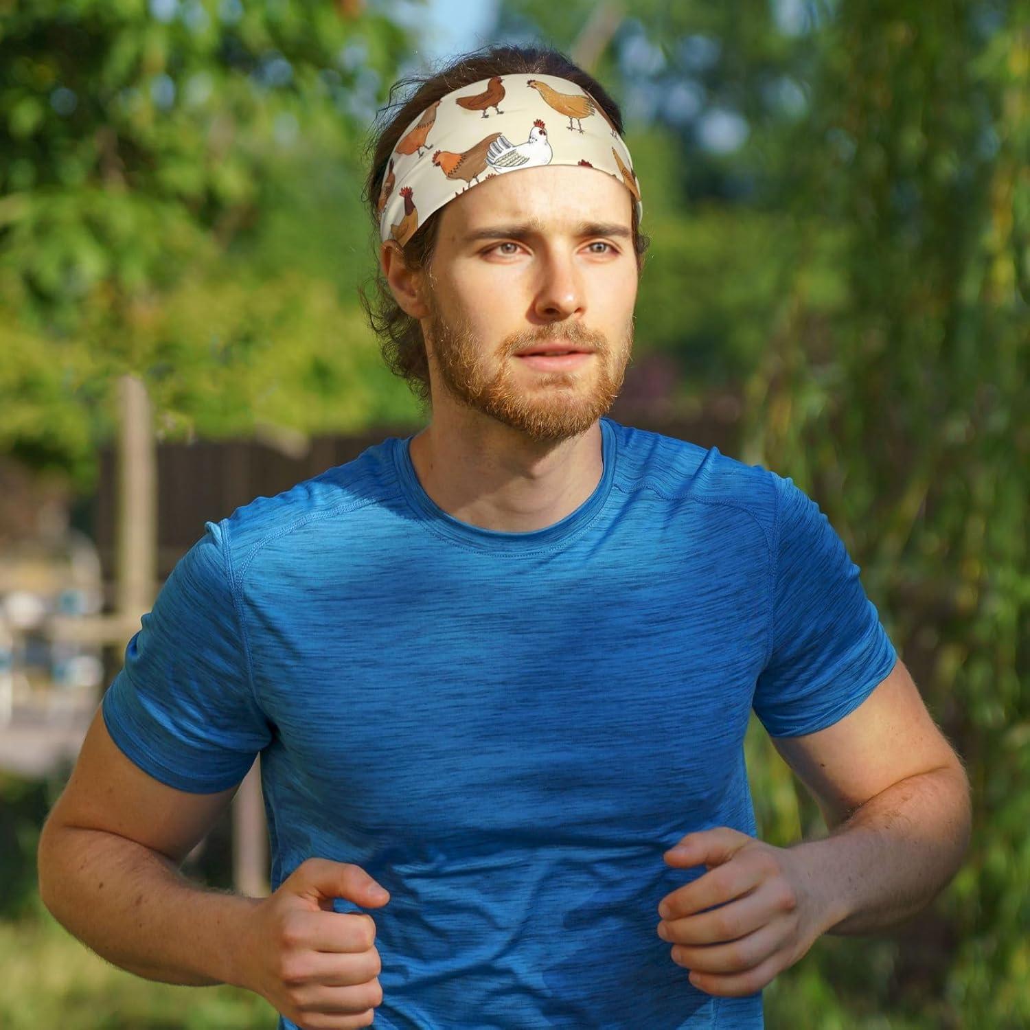 Diadema deportiva DSSWTP unisex absorbente de sudor 95% poliéster