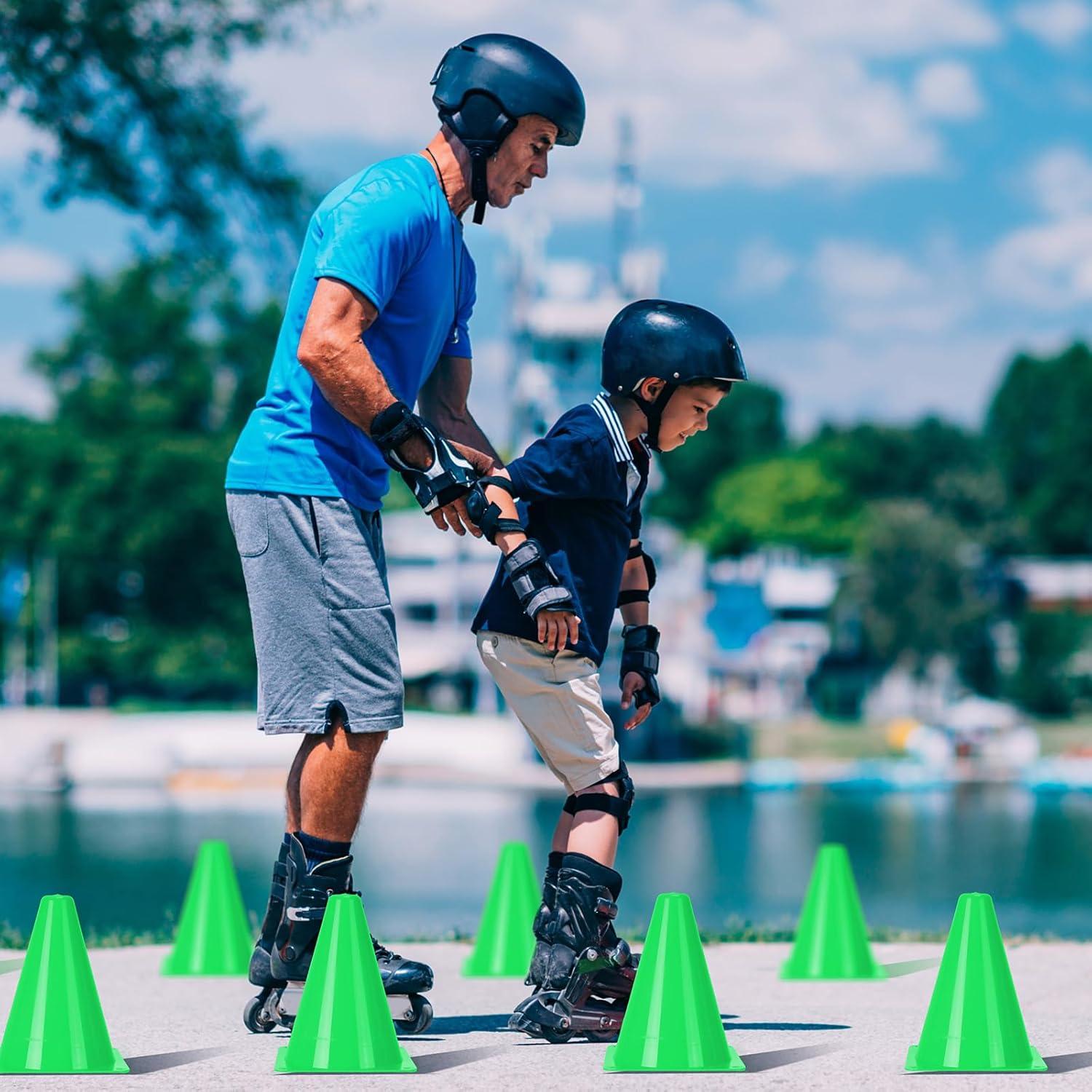 Conos de Tráfico Mini Geetery 100 Pcs 18 cm Verde