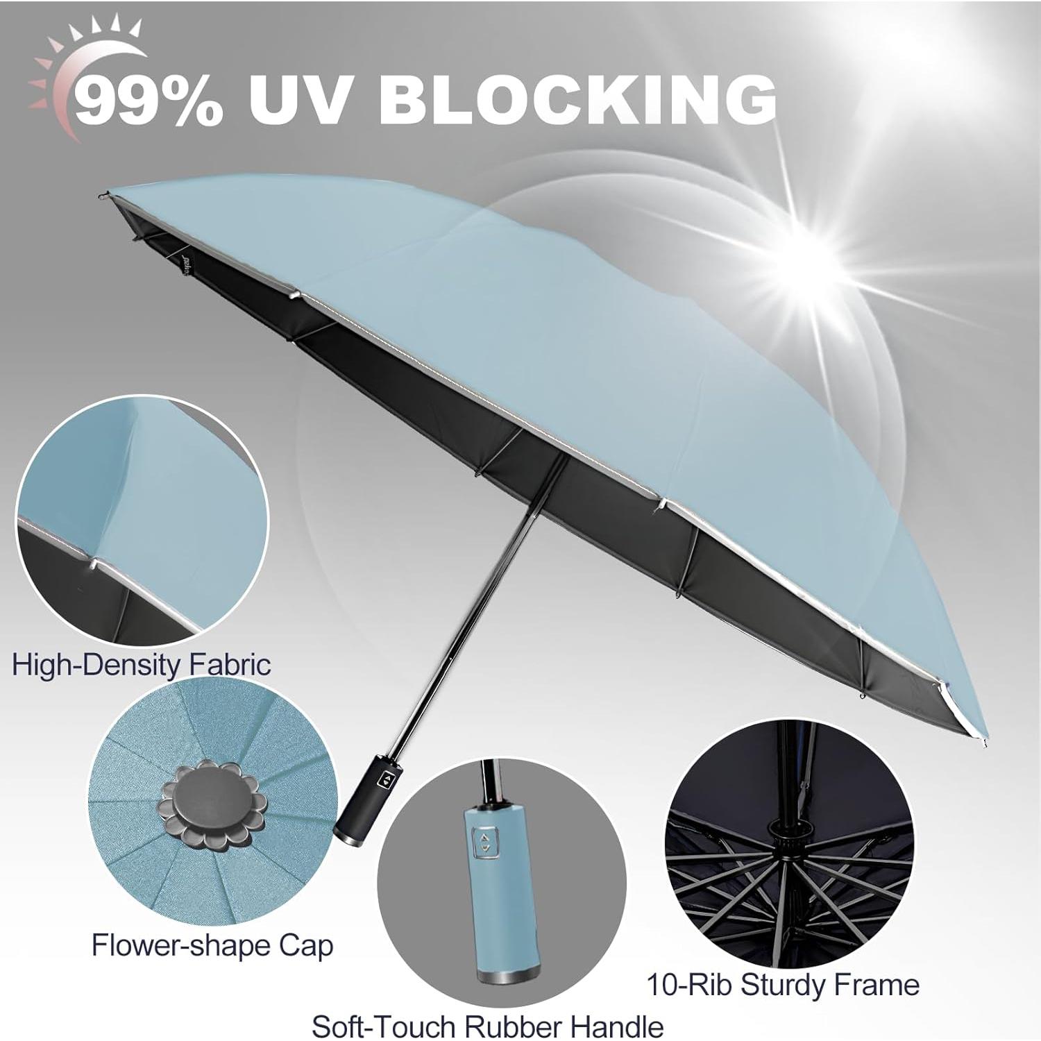 Paraguas Invertido Automático Zeproage UV 50+ Plegable 116.84 cm