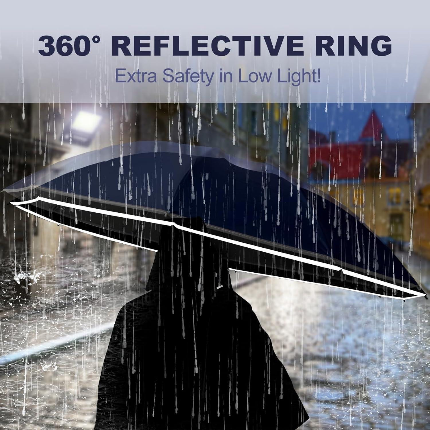 Paraguas Invertido Zeproage UV 50+ Automático 116.84 cm Azul Marino