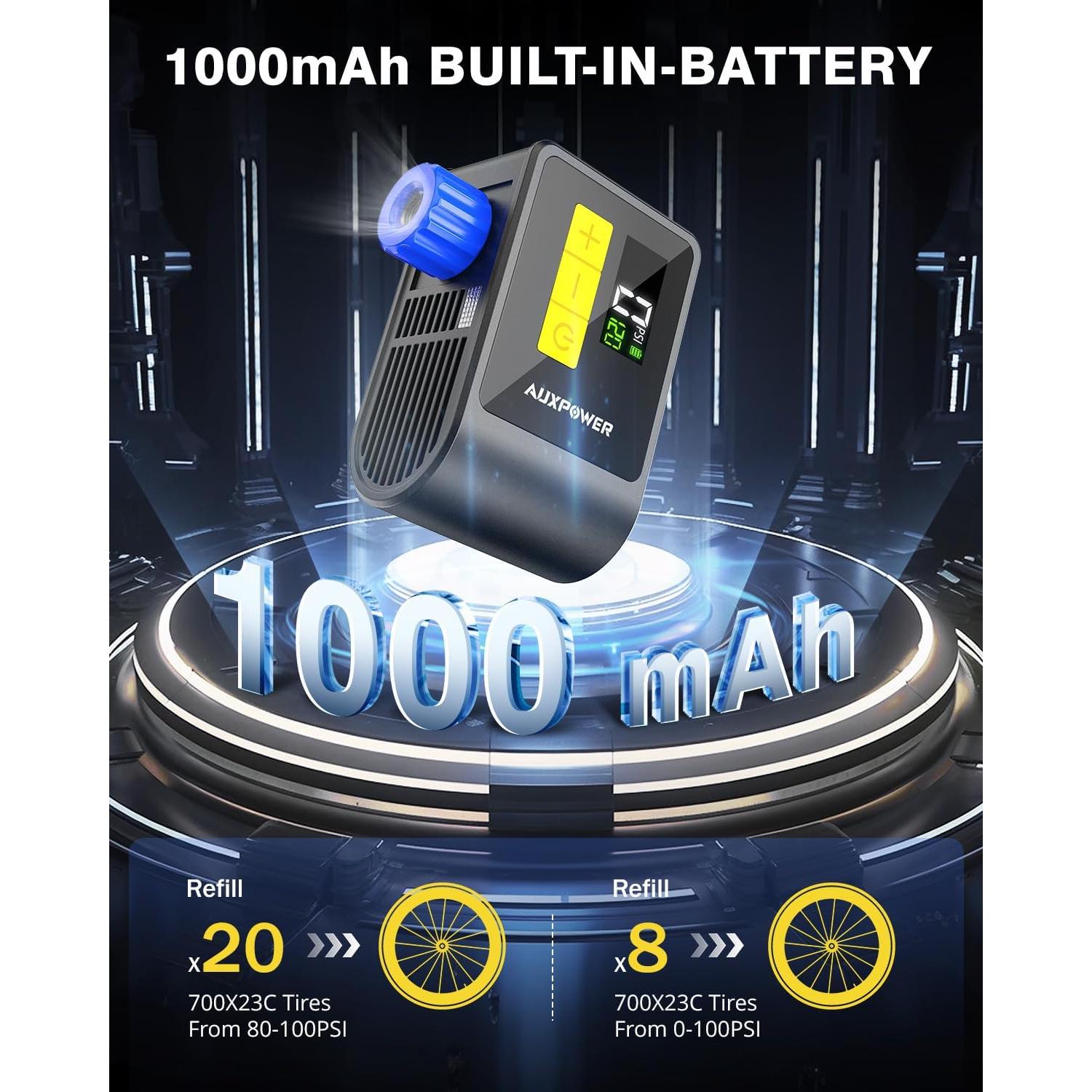 Bomba Eléctrica Auxpower AP-BL03 120PSI con Manómetro