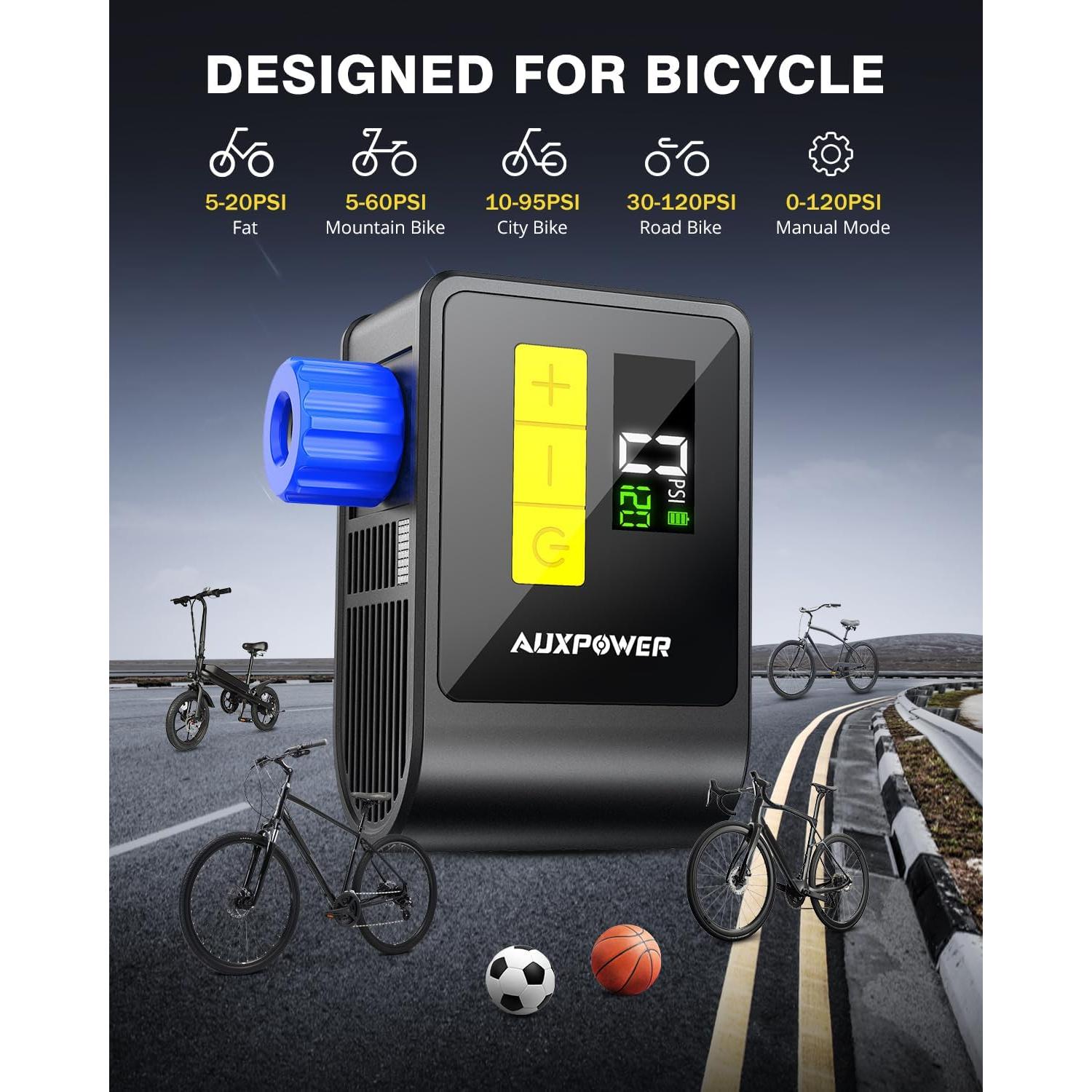 Bomba Eléctrica Auxpower AP-BL03 120PSI con Manómetro