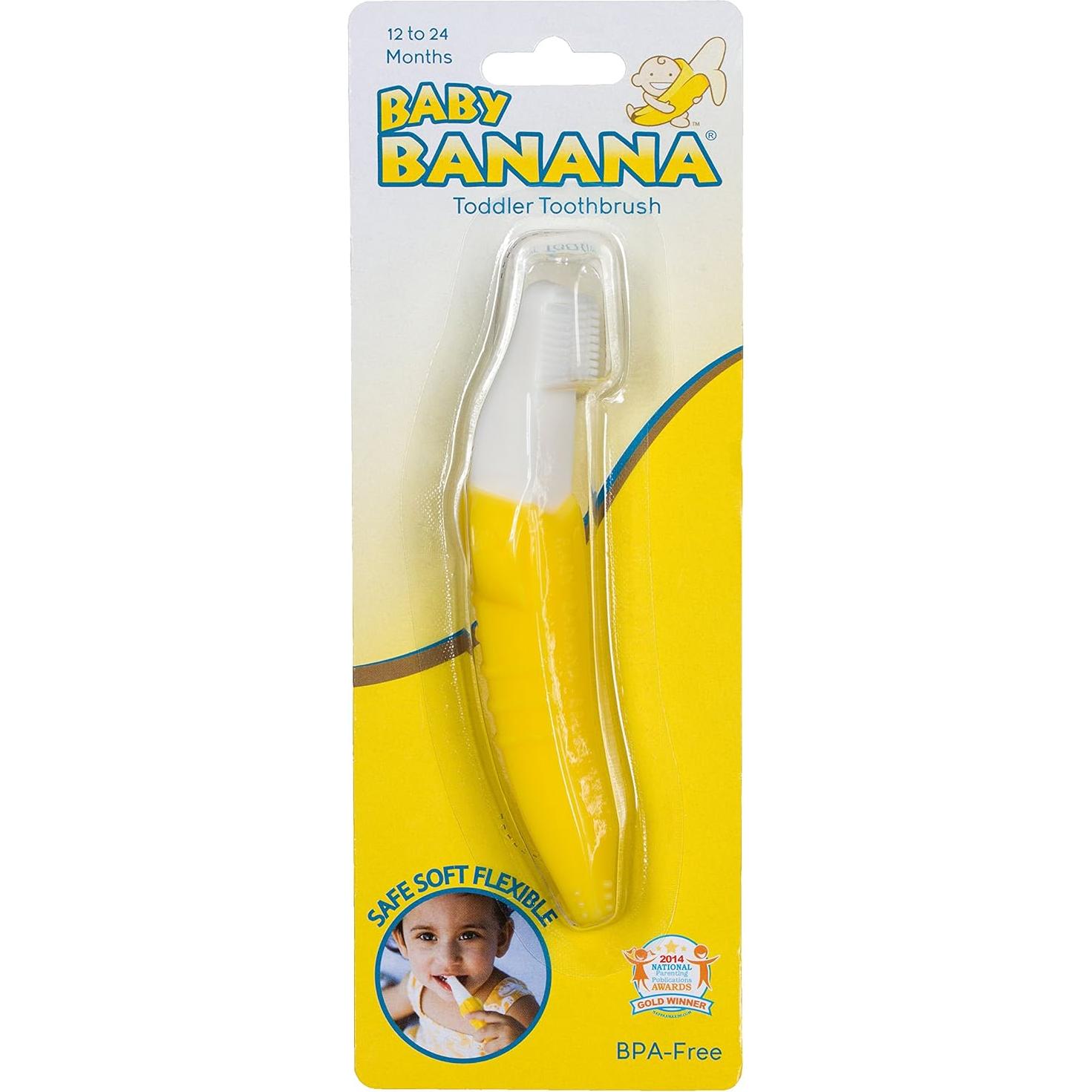 Cepillo de Dientes Baby Banana Flexible para Niños Pequeños