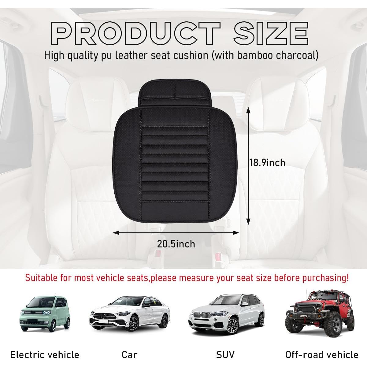 Cubierta de Asiento Frontal Sylvil PU Negro Universal 52.1x48cm