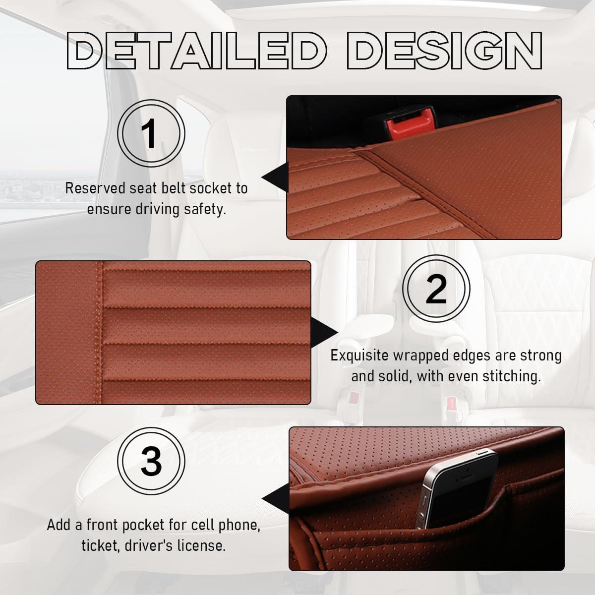 Cubierta de Asiento Frontal Sylvil PU Negro Universal 52.1x48cm