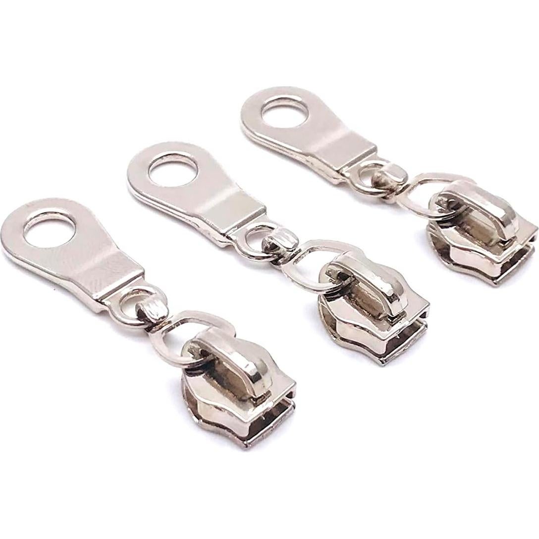 Tiradores de Cremallera Goyunwell #5 Plata 50pcs Metal Nylon