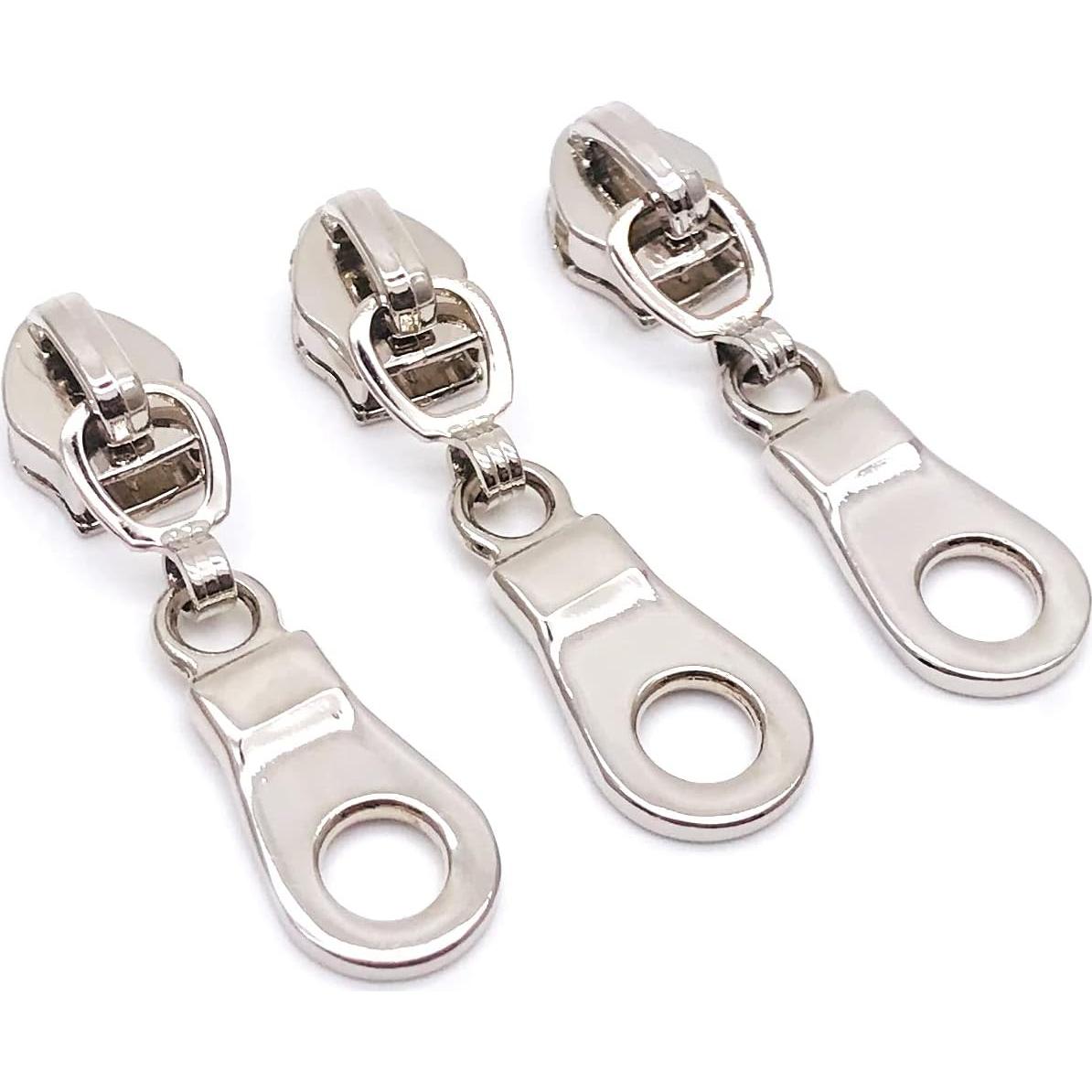 Tiradores de Cremallera Goyunwell #5 Plata 50pcs Metal Nylon
