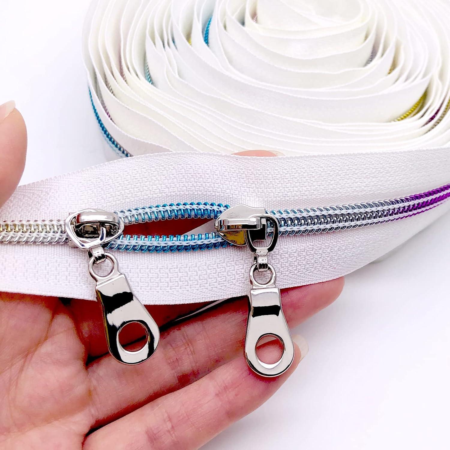 Tiradores de Cremallera Goyunwell #5 Plata 50pcs Metal Nylon