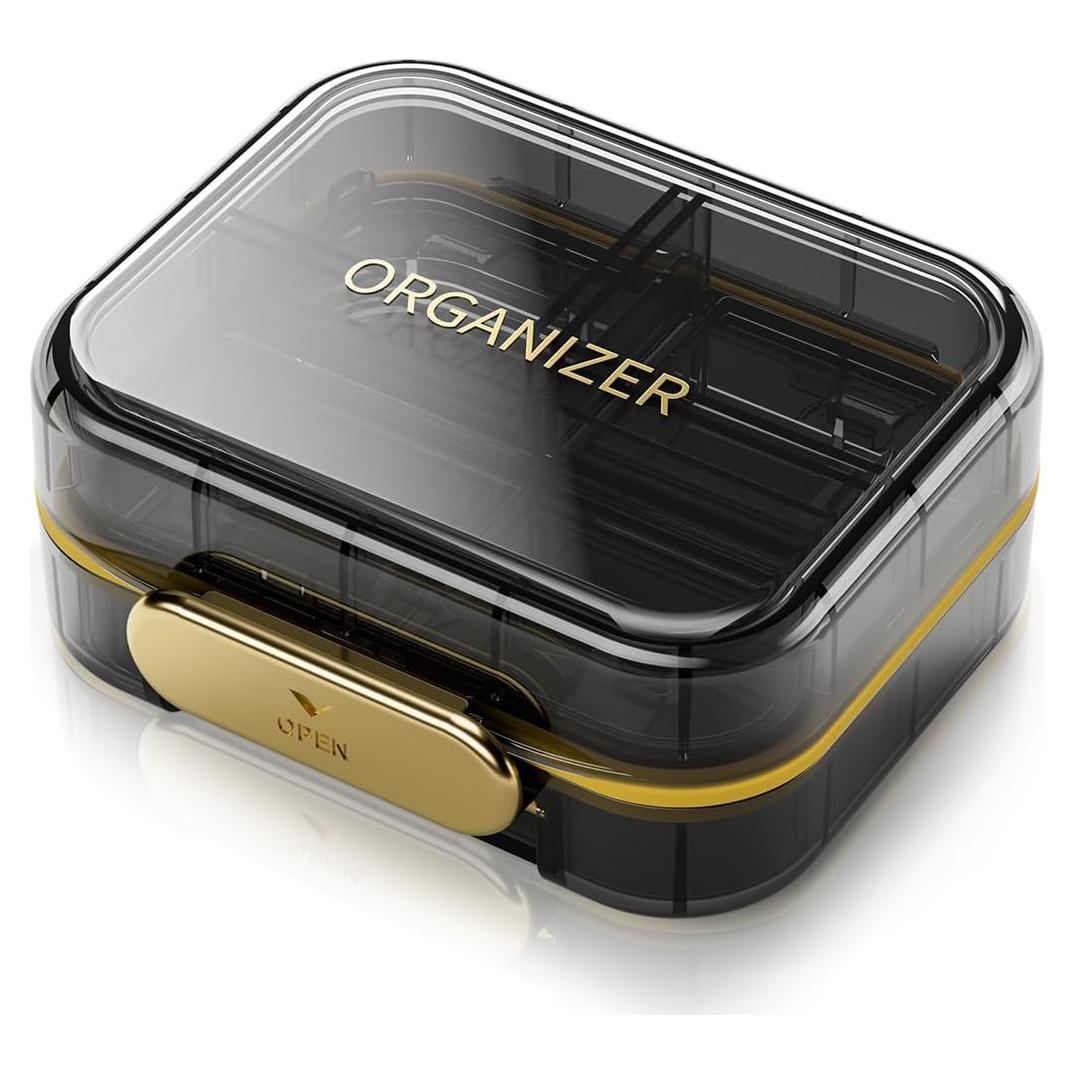 Organizador de Pastillas Portátil ZDQZC - Estuche Semanal Impermeable