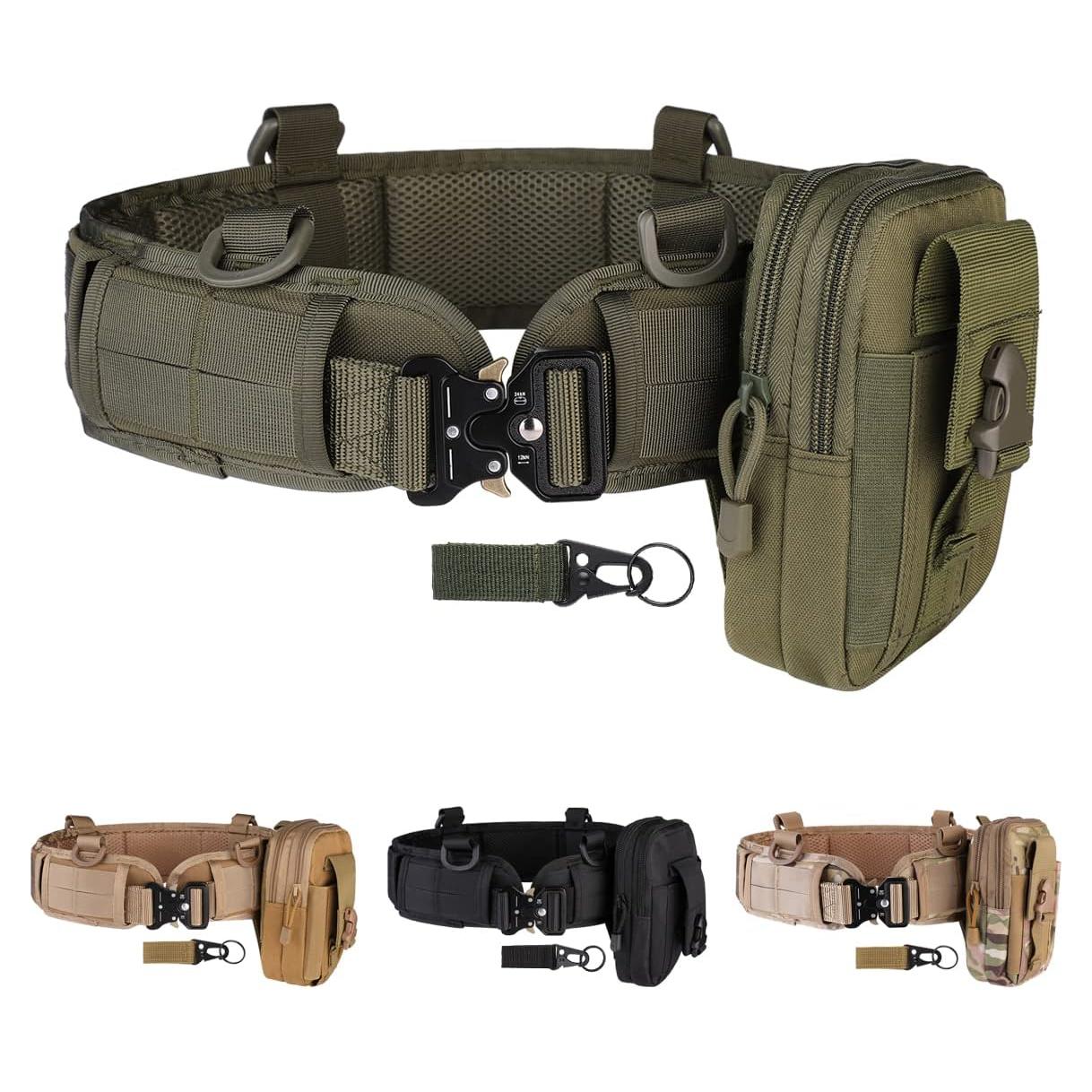 Cinturón Táctico Molle HLYQE Verde Militar Ajustable