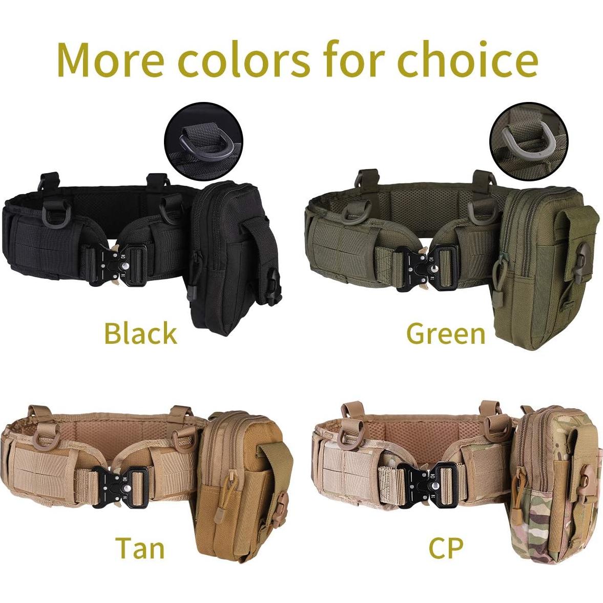 Cinturón Táctico Molle HLYQE Verde Militar Ajustable