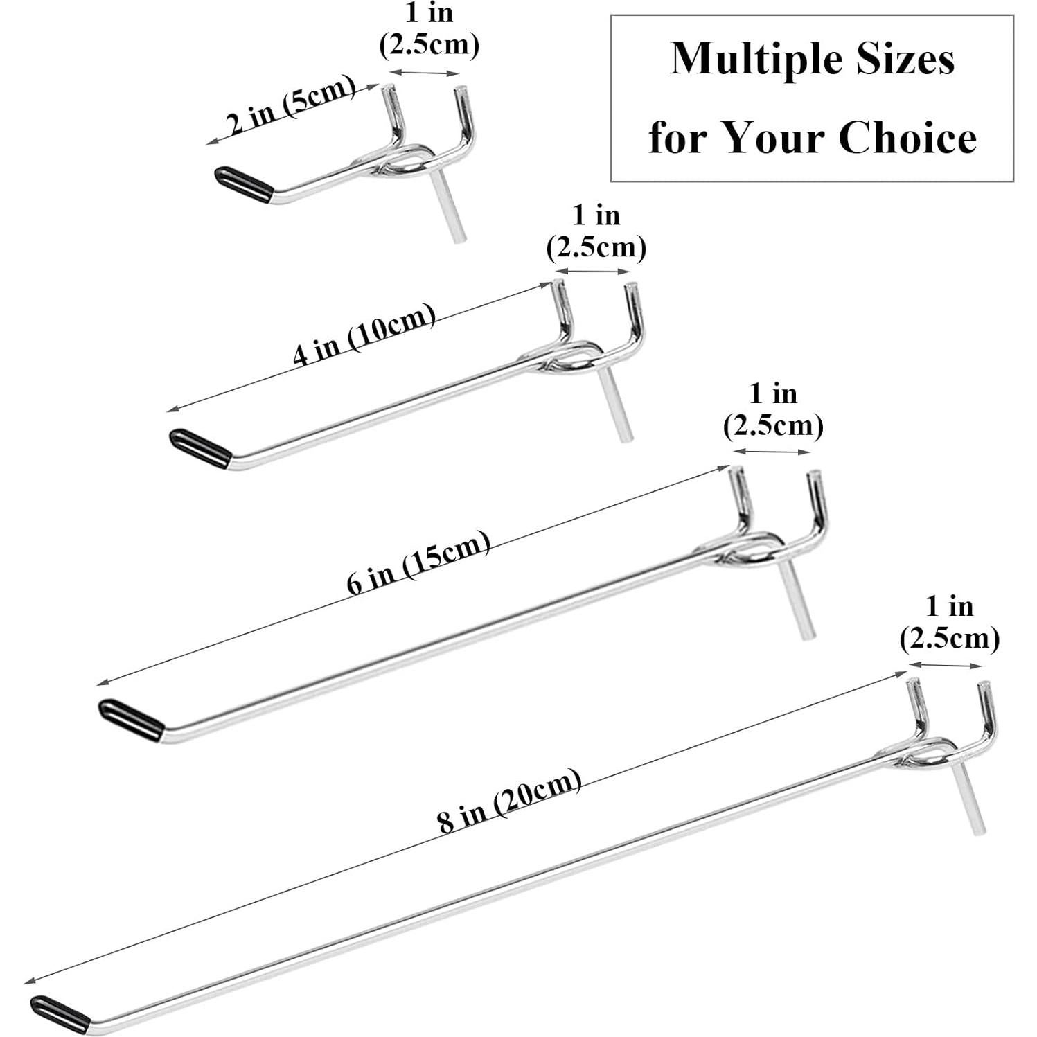 25 Ganchos para Tablero de Clavos GrliTra 5 cm Acero Galvanizado