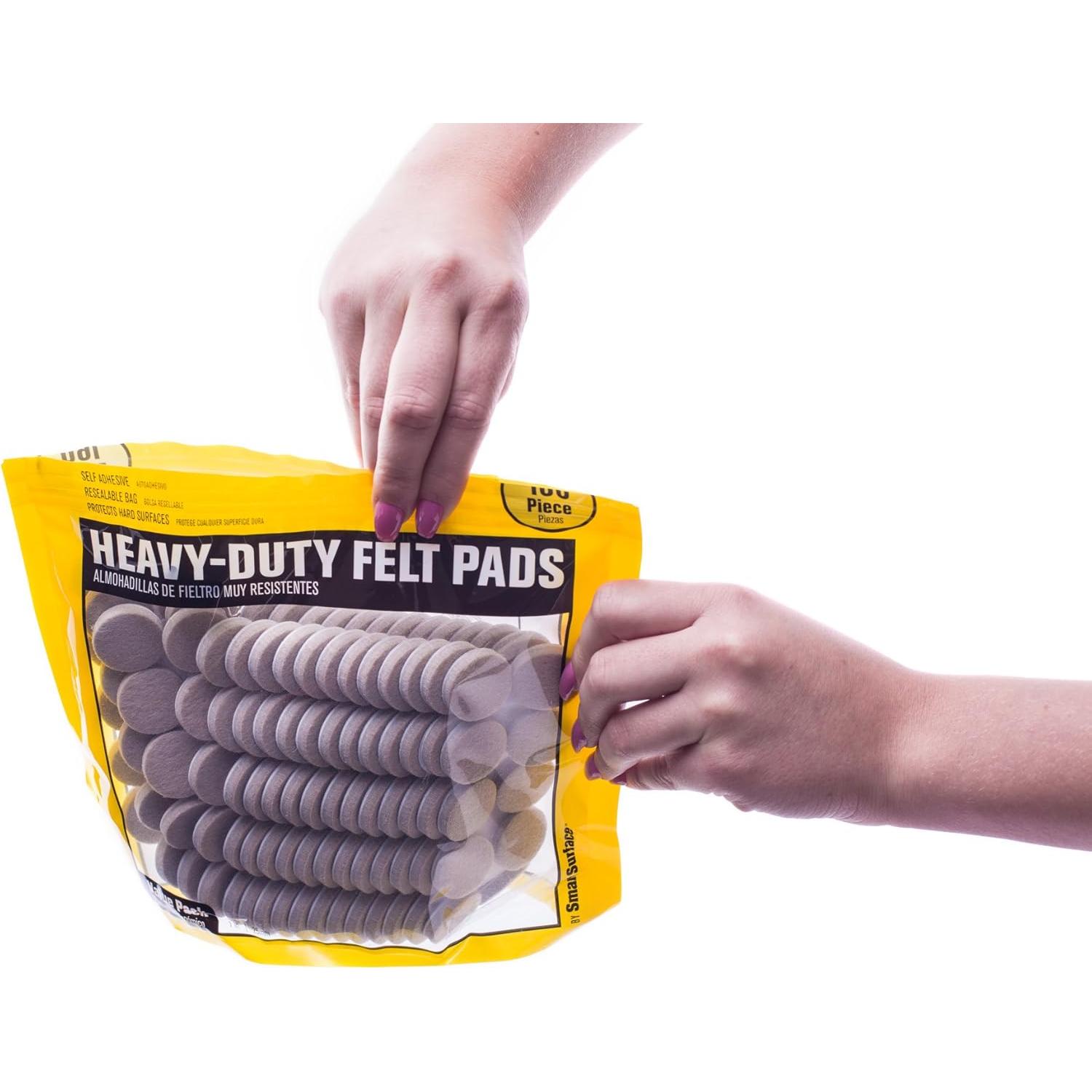 Almohadillas de Fieltro Autoadhesivas Smart Surface 2.54 cm Beige 160 Pzas
