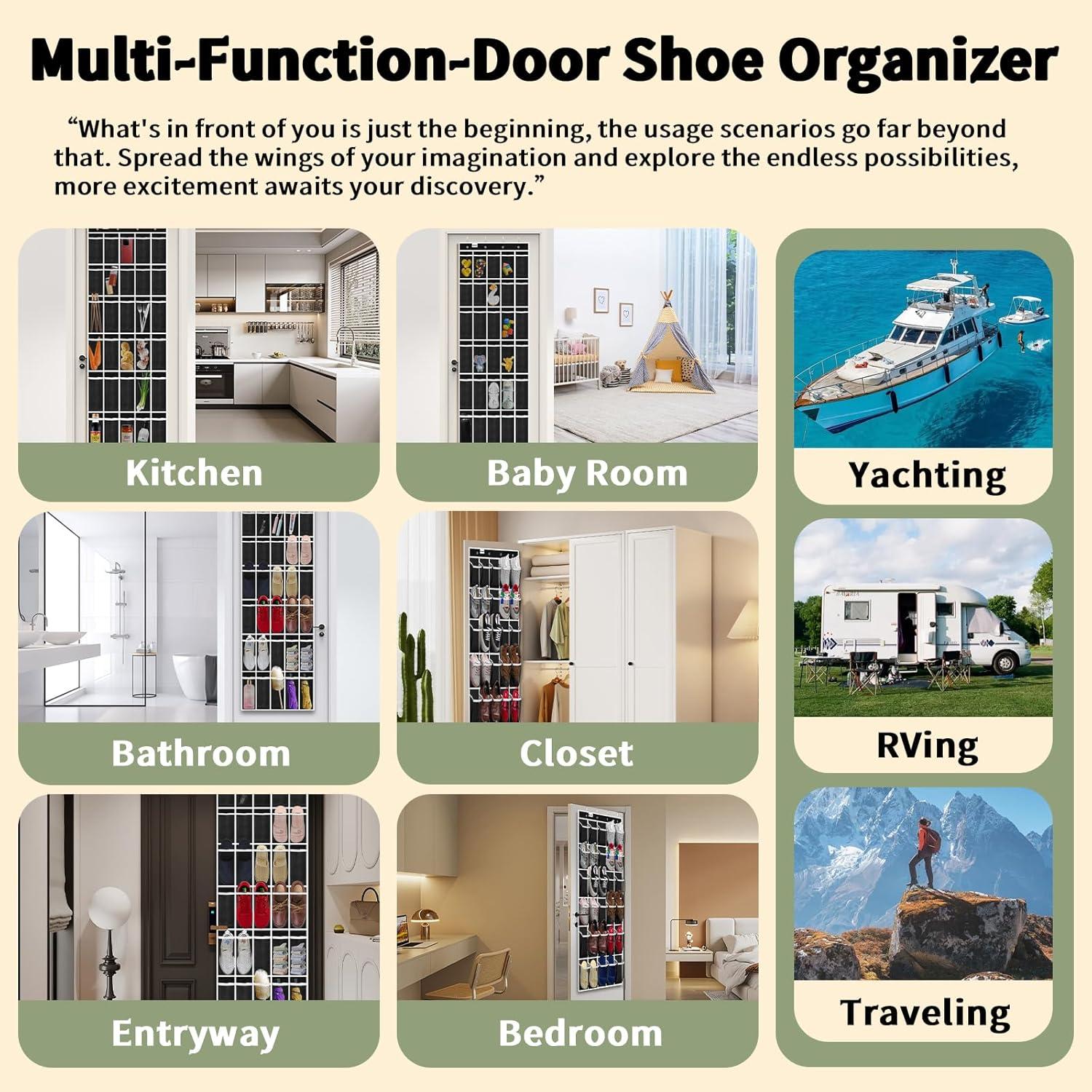 Organizador de Zapatos PAULONE Colgante para Puerta 30 Bolsillos