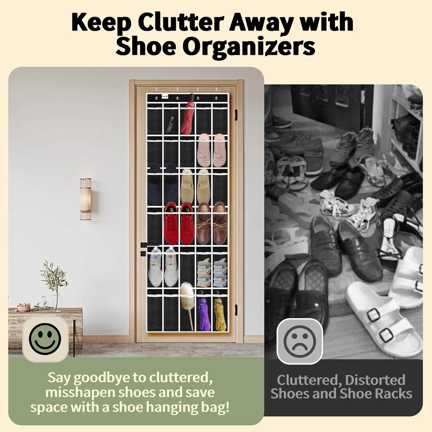 Organizador de Zapatos PAULONE Colgante para Puerta 30 Bolsillos