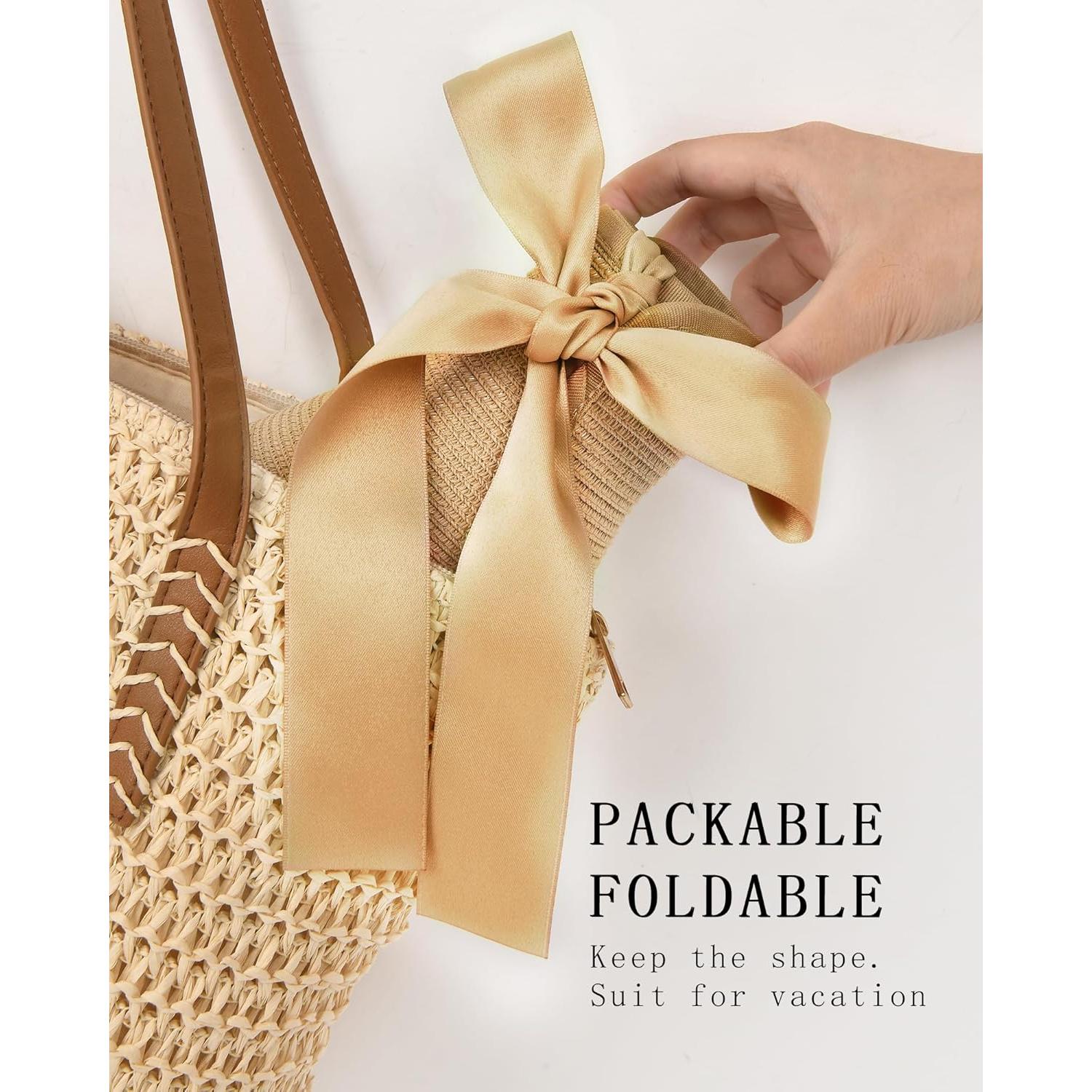 Sombrero de sol Camptrace para mujeres, visera de paja UPF 50+