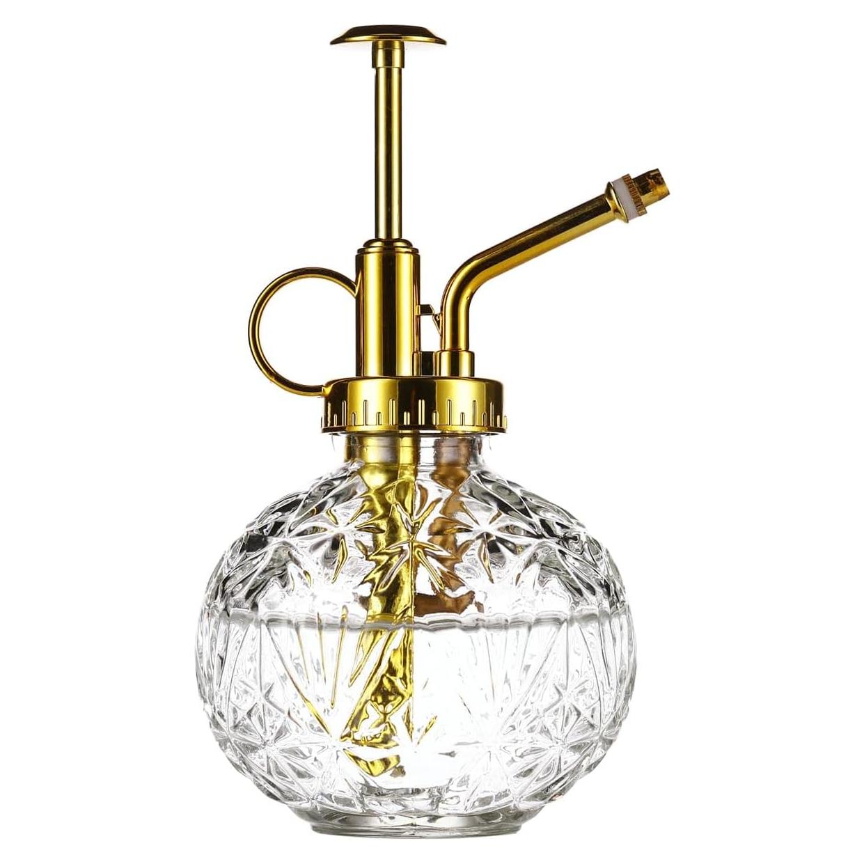 Botella de Spray para Plantas Aebor de Vidrio 207 ml Dorada